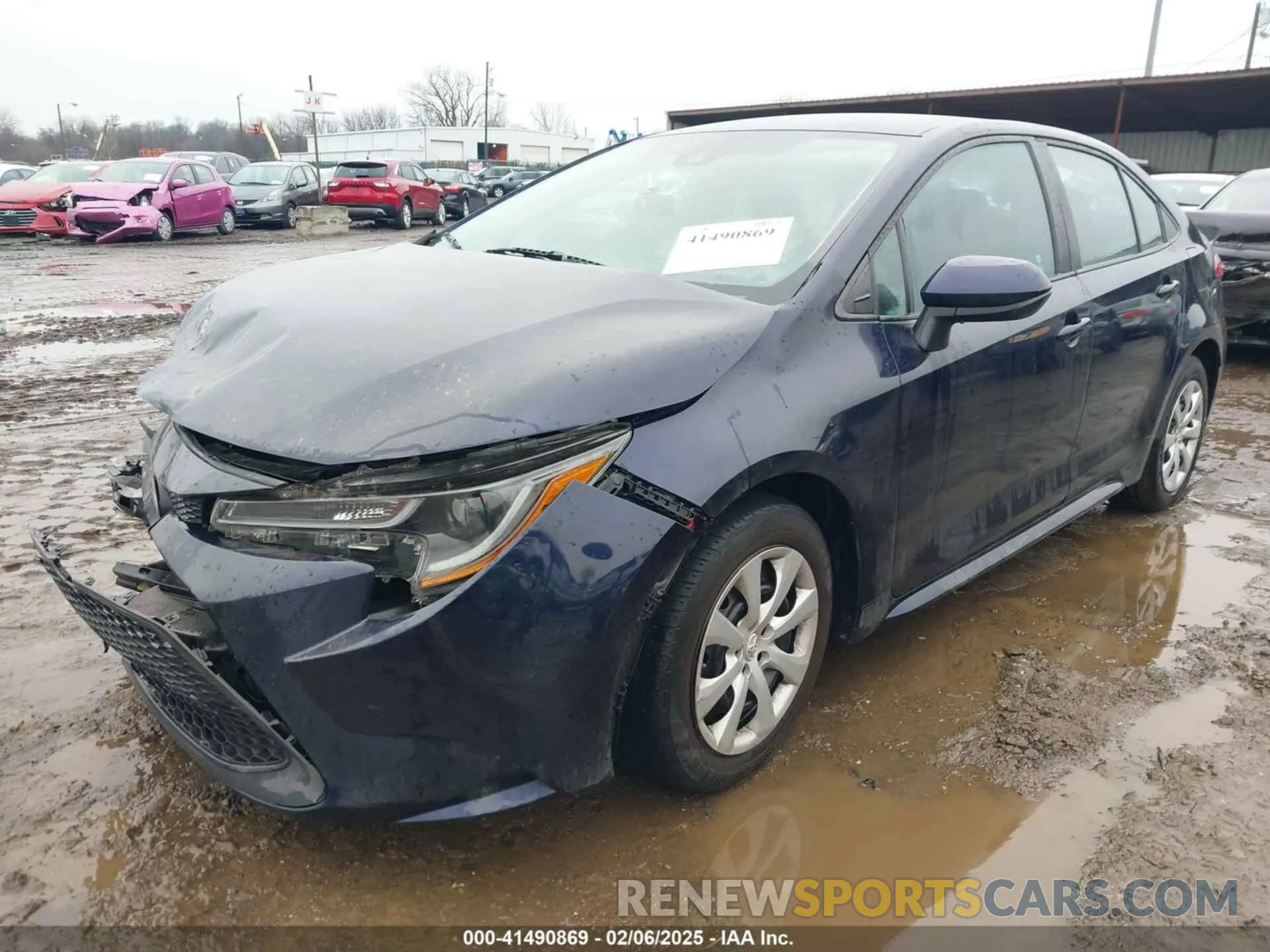 2 fotografías del automóvil dañado 5YFEPMAE9MP168508 TOYOTA COROLLA 2021