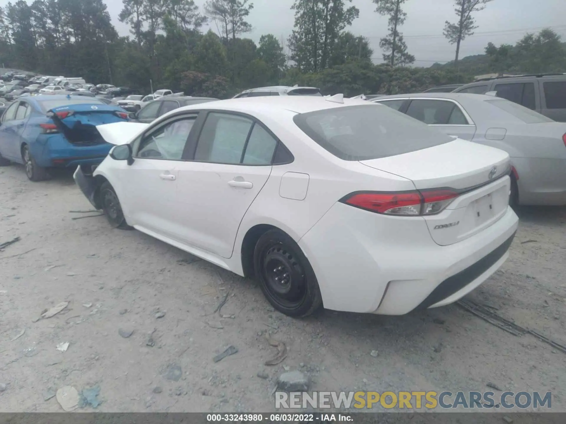 3 fotografías del automóvil dañado 5YFEPMAE9MP181744 TOYOTA COROLLA 2021