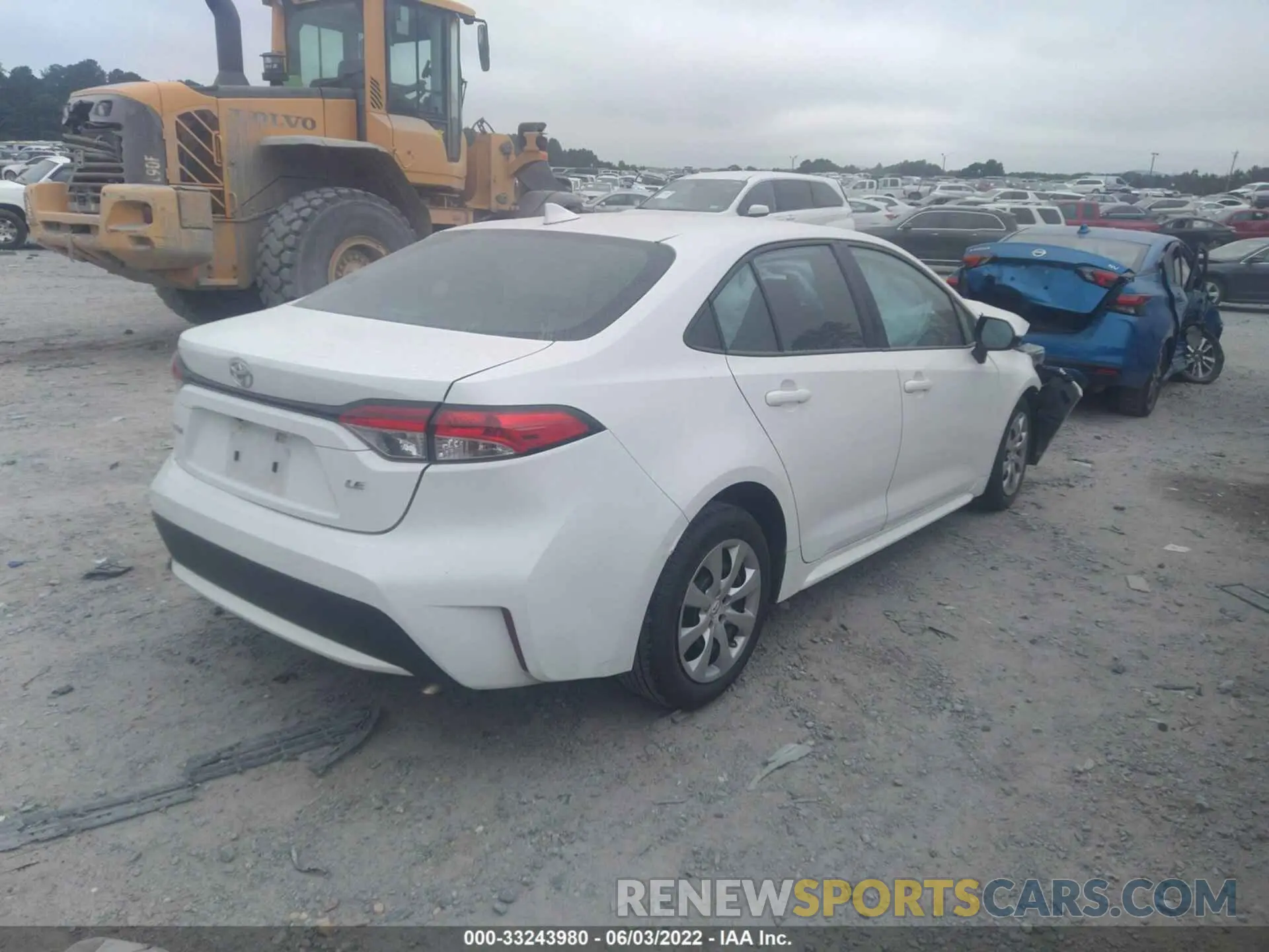 4 fotografías del automóvil dañado 5YFEPMAE9MP181744 TOYOTA COROLLA 2021