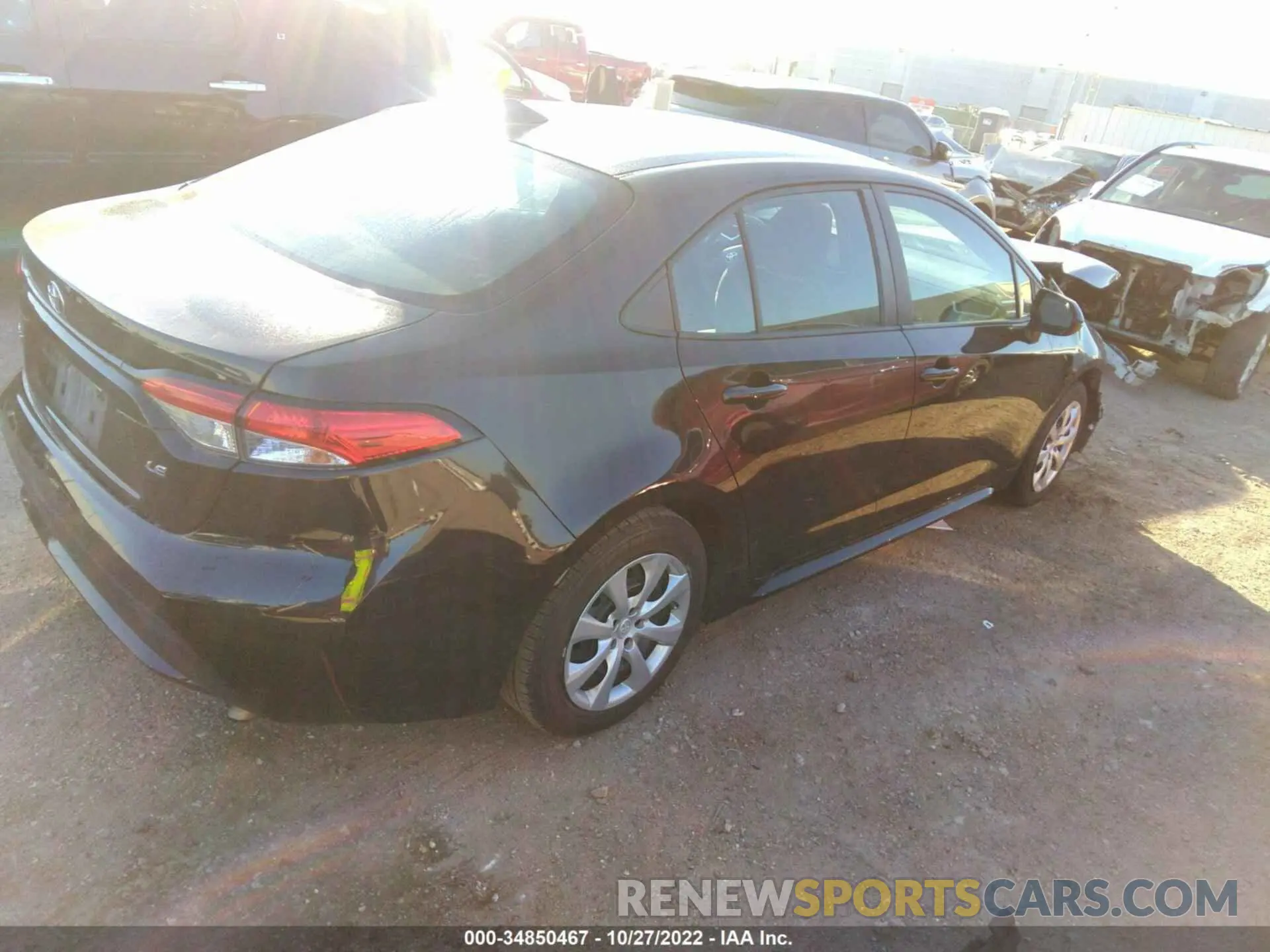 4 fotografías del automóvil dañado 5YFEPMAE9MP190279 TOYOTA COROLLA 2021