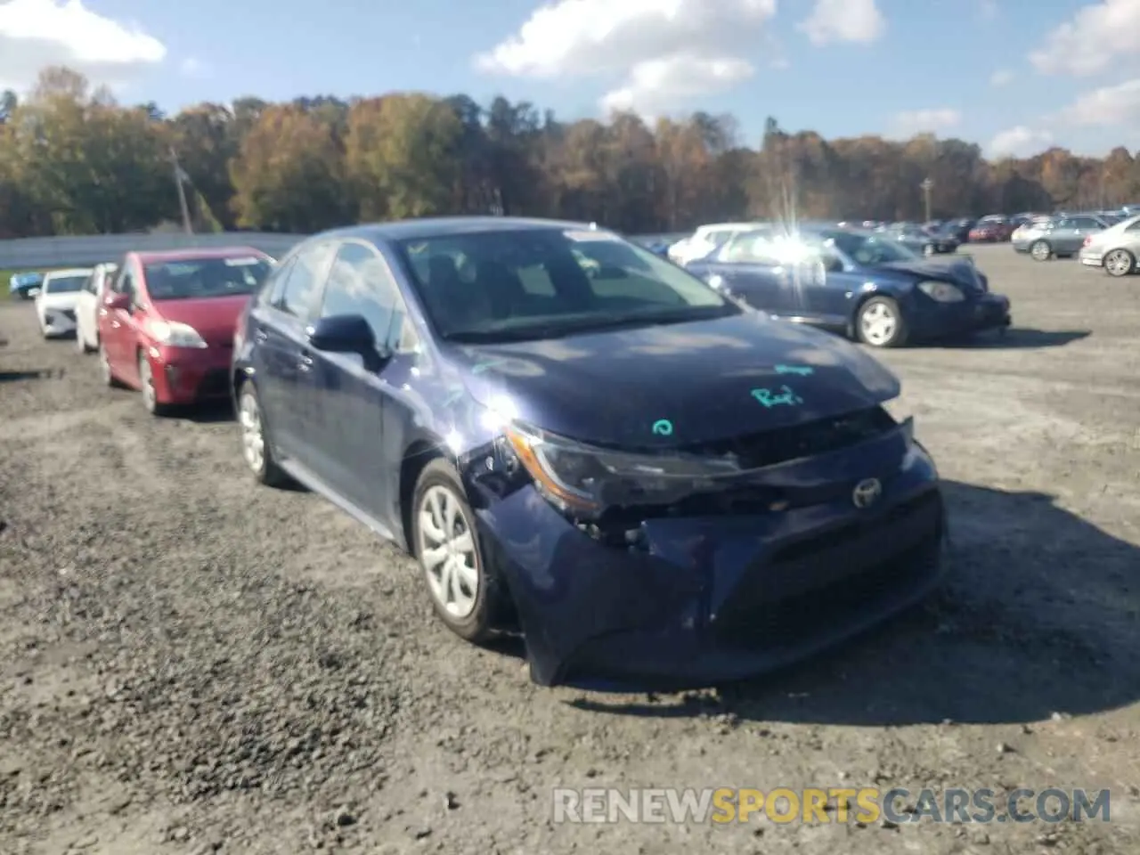 1 fotografías del automóvil dañado 5YFEPMAE9MP191335 TOYOTA COROLLA 2021
