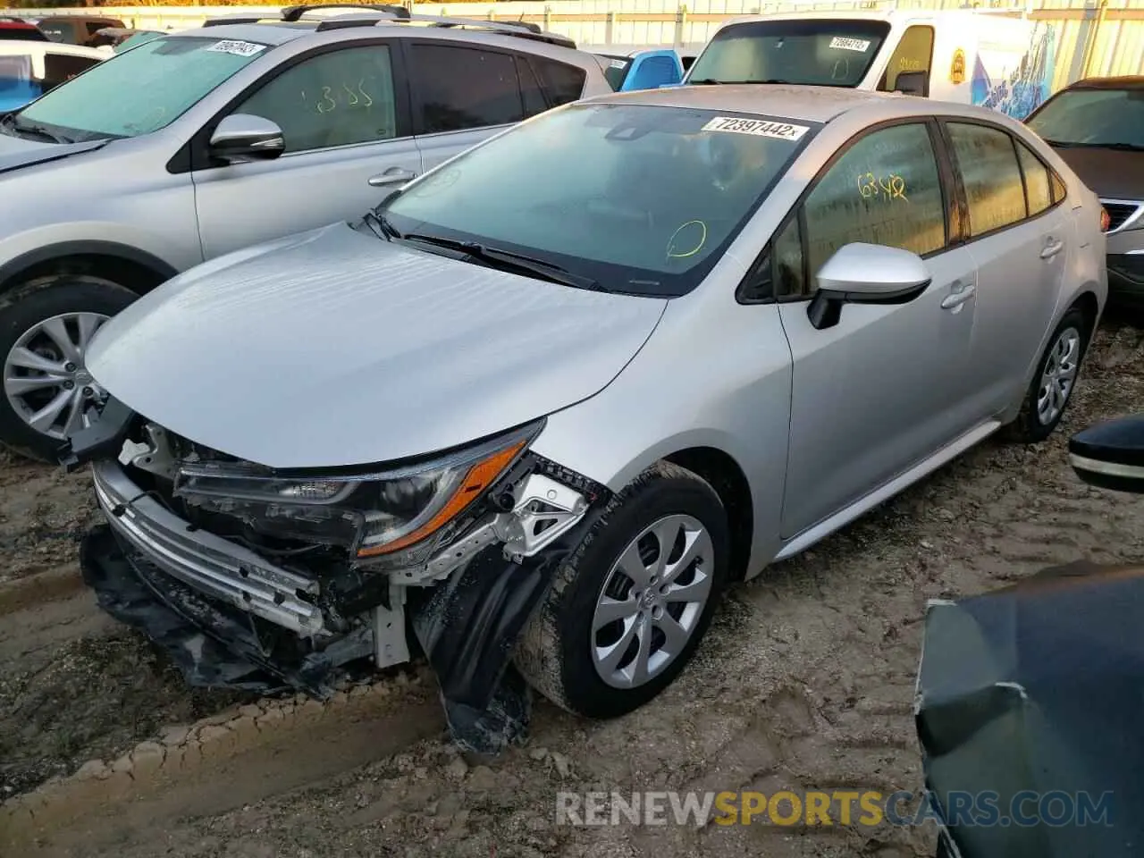 1 fotografías del automóvil dañado 5YFEPMAE9MP194042 TOYOTA COROLLA 2021