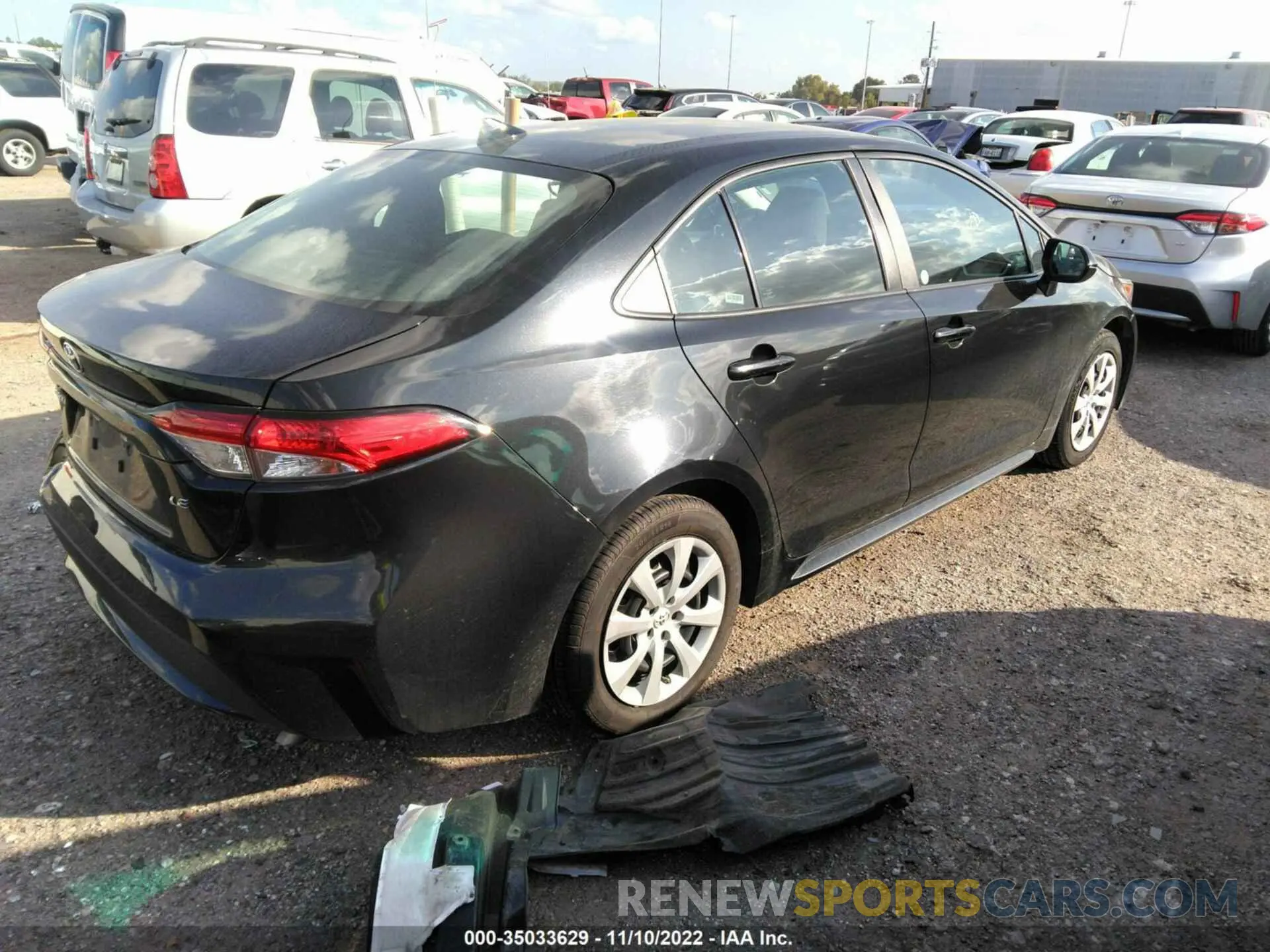 4 fotografías del automóvil dañado 5YFEPMAE9MP209297 TOYOTA COROLLA 2021