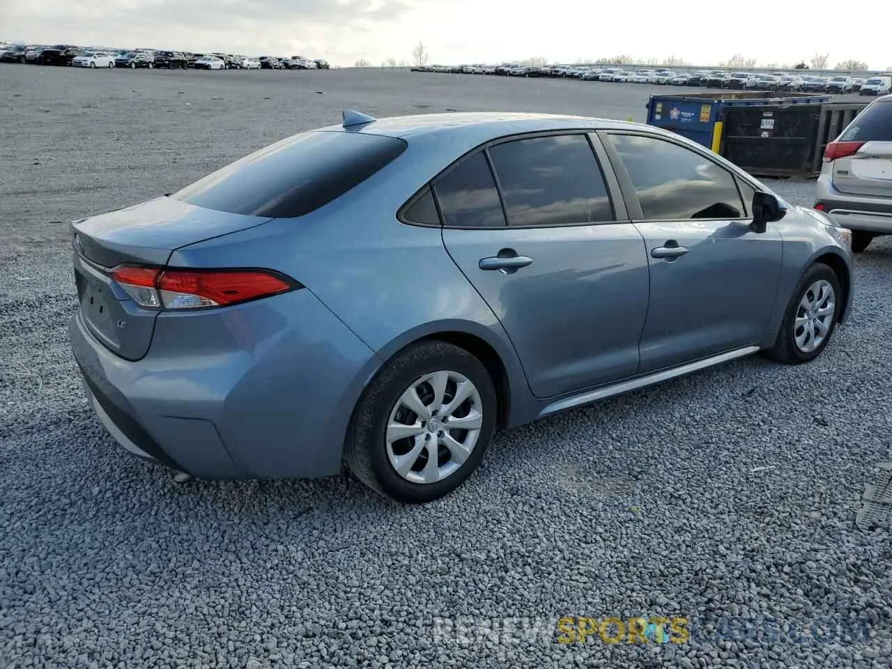 3 fotografías del automóvil dañado 5YFEPMAE9MP212698 TOYOTA COROLLA 2021