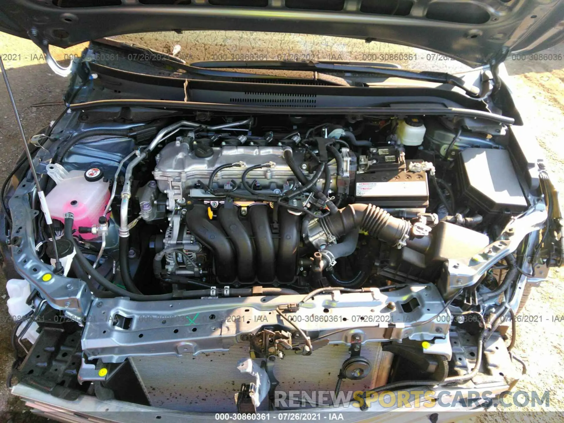 10 fotografías del automóvil dañado 5YFEPMAE9MP227234 TOYOTA COROLLA 2021