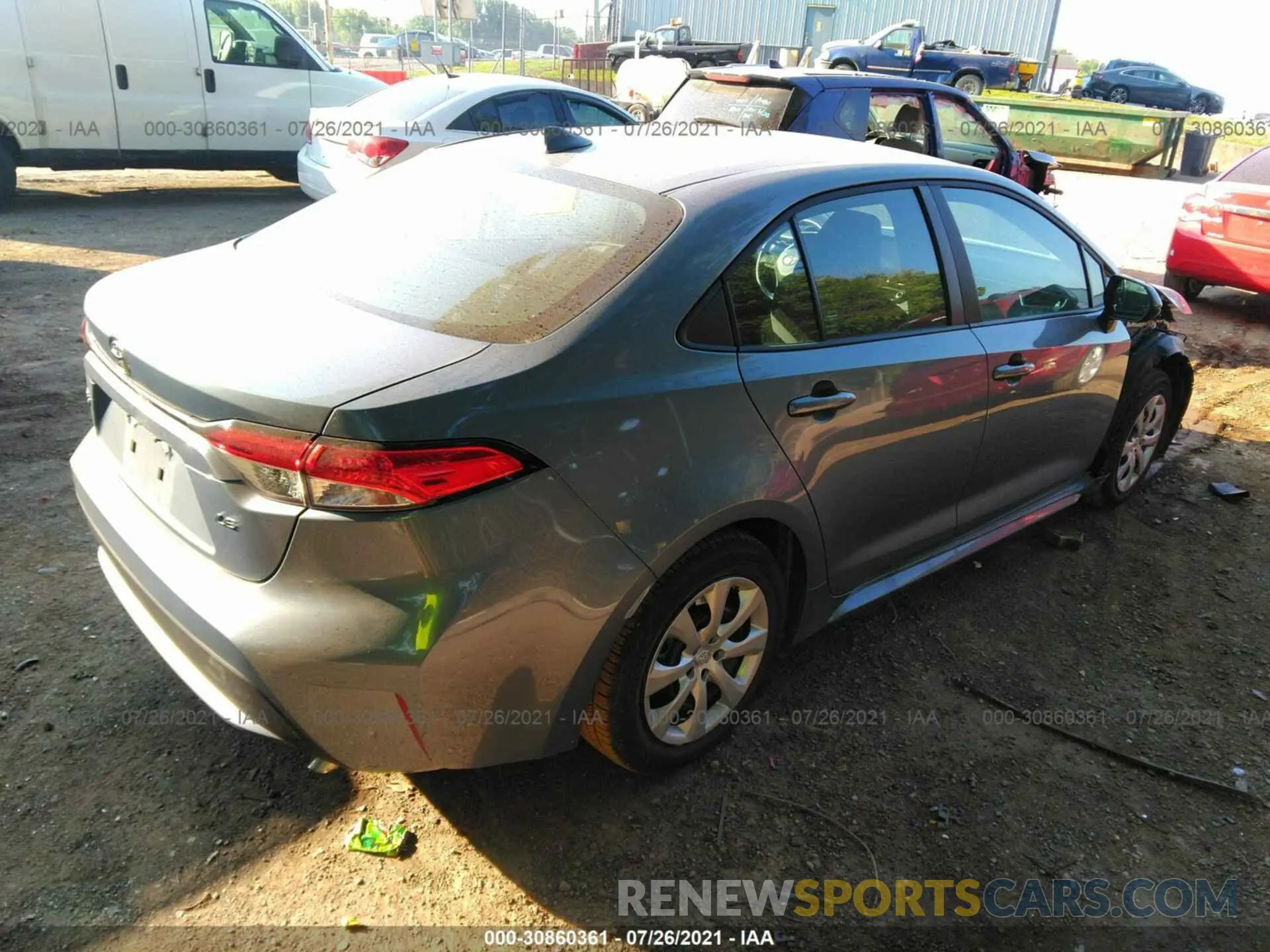 4 fotografías del automóvil dañado 5YFEPMAE9MP227234 TOYOTA COROLLA 2021