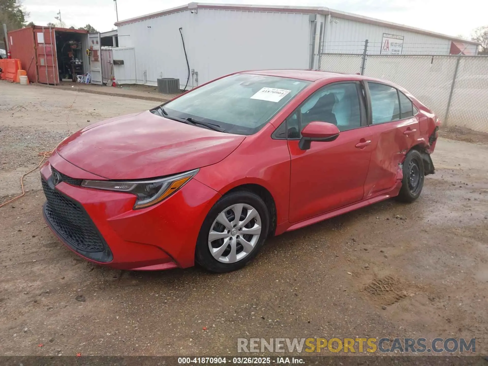 2 fotografías del automóvil dañado 5YFEPMAEXMP147134 TOYOTA COROLLA 2021