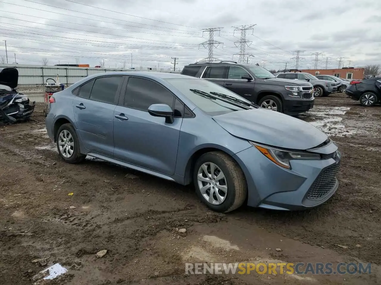 4 fotografías del automóvil dañado 5YFEPMAEXMP164564 TOYOTA COROLLA 2021