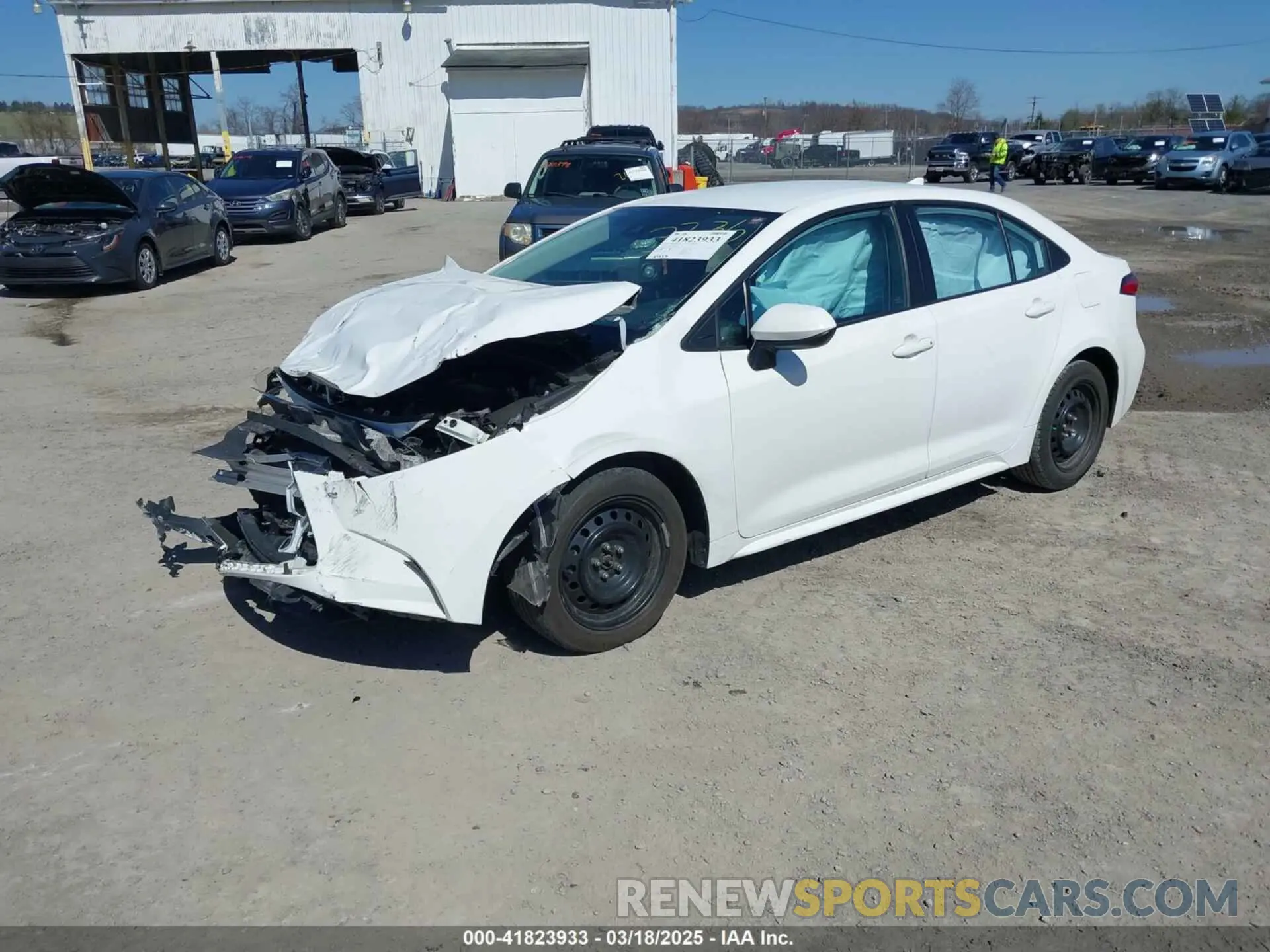 2 fotografías del automóvil dañado 5YFEPMAEXMP193336 TOYOTA COROLLA 2021