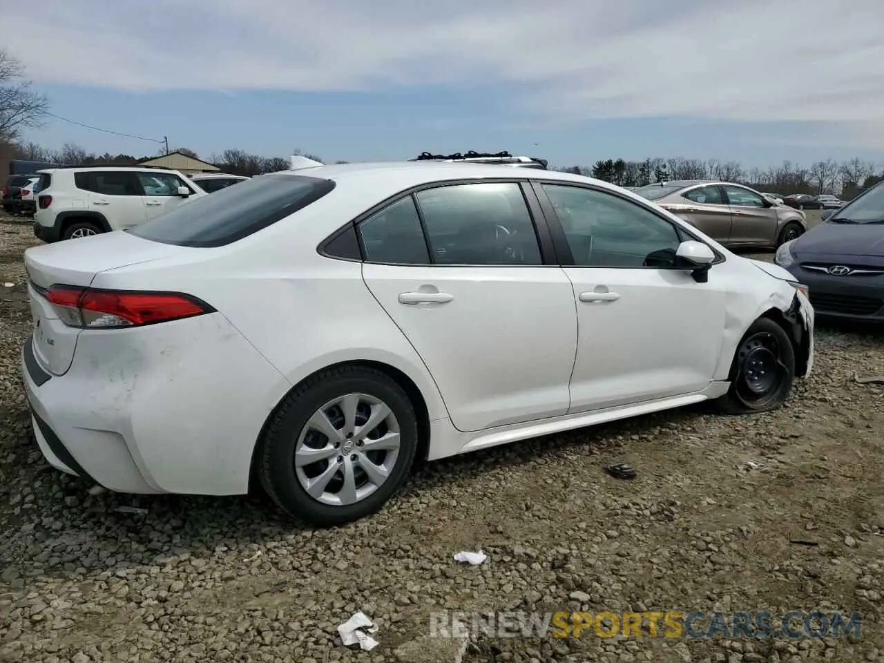 3 fotografías del automóvil dañado 5YFEPMAEXMP220387 TOYOTA COROLLA 2021