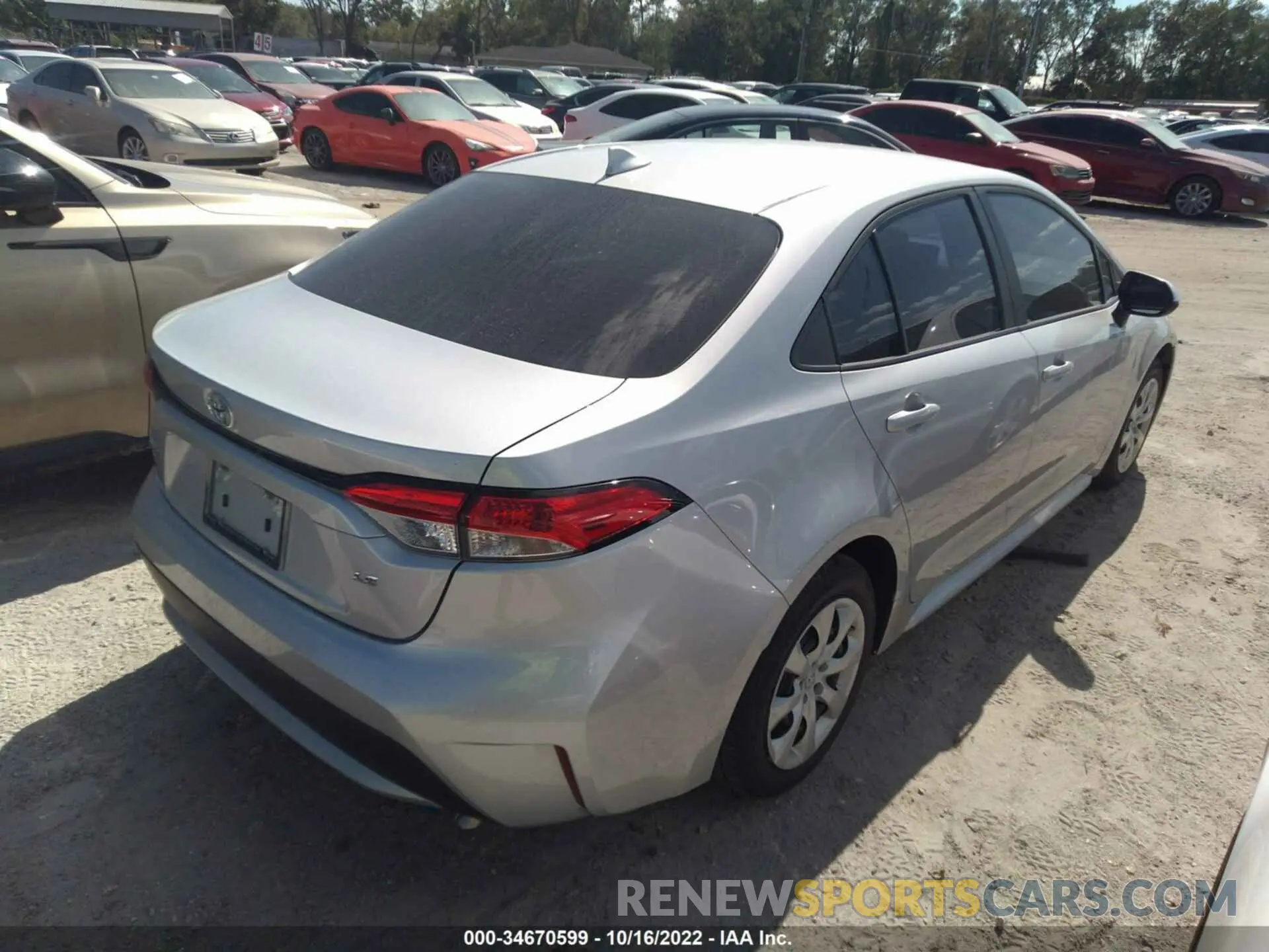 4 fotografías del automóvil dañado 5YFEPMAEXMP259559 TOYOTA COROLLA 2021