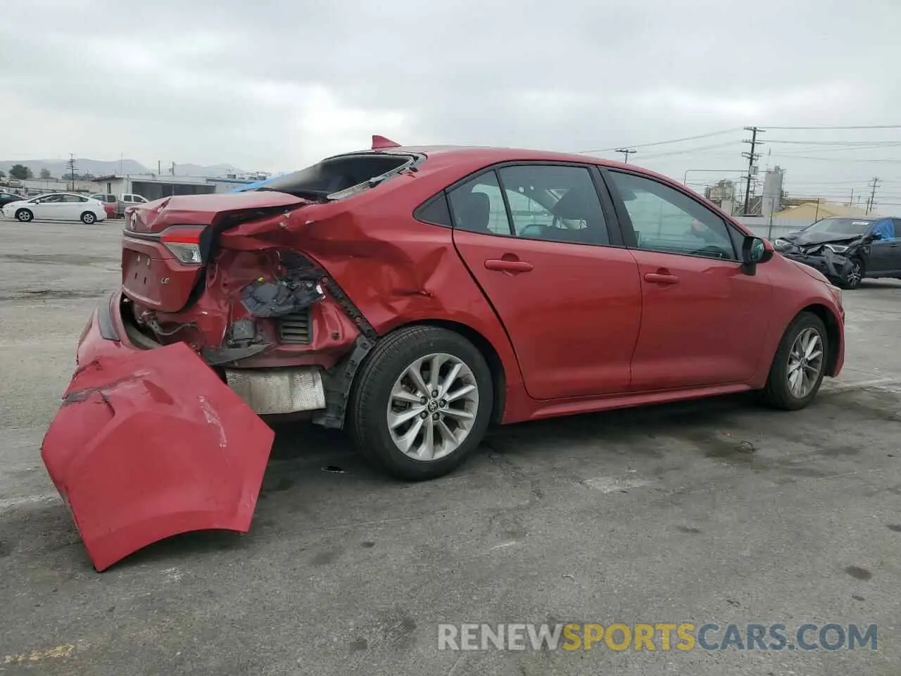 3 fotografías del automóvil dañado 5YFHPMAE6MP198062 TOYOTA COROLLA 2021