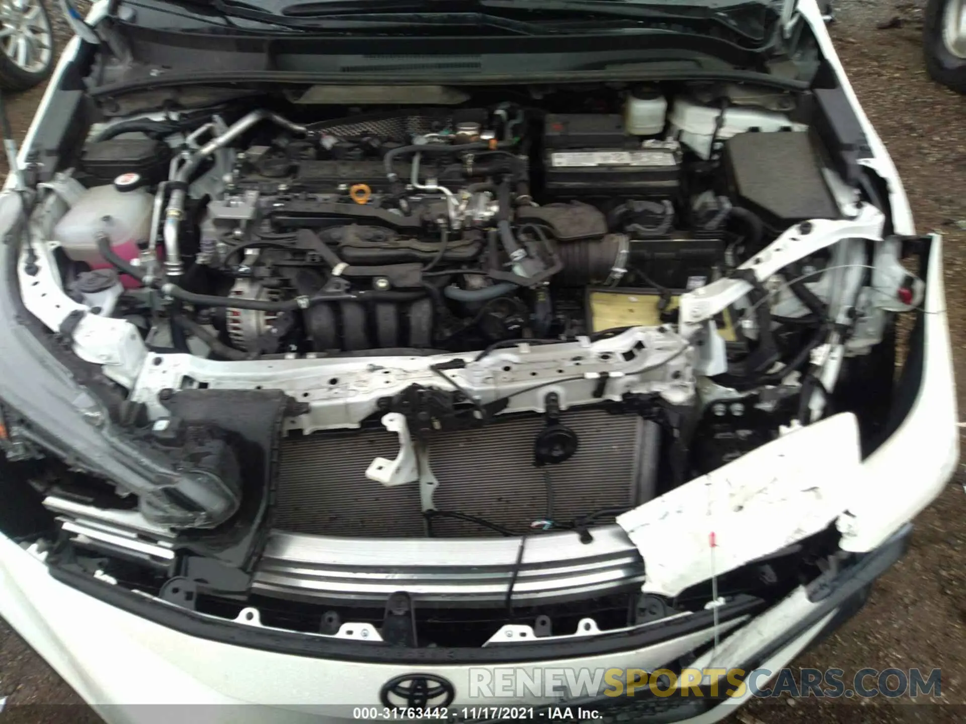10 fotografías del automóvil dañado 5YFP4MCE3MP069195 TOYOTA COROLLA 2021