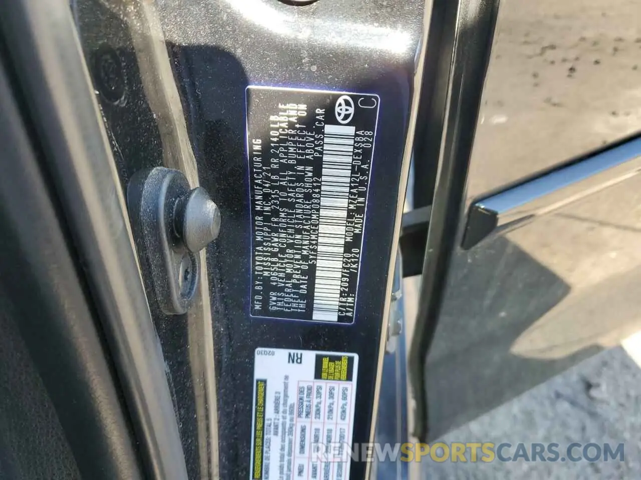 12 fotografías del automóvil dañado 5YFS4MCE0MP088412 TOYOTA COROLLA 2021