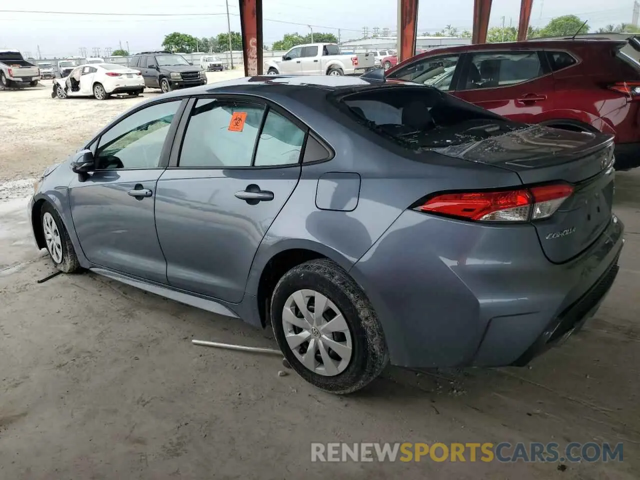 2 fotografías del automóvil dañado 5YFS4MCE0MP096767 TOYOTA COROLLA 2021