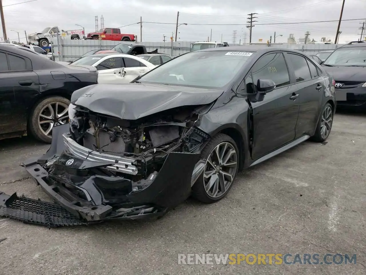 2 fotografías del automóvil dañado 5YFS4MCE1MP063244 TOYOTA COROLLA 2021