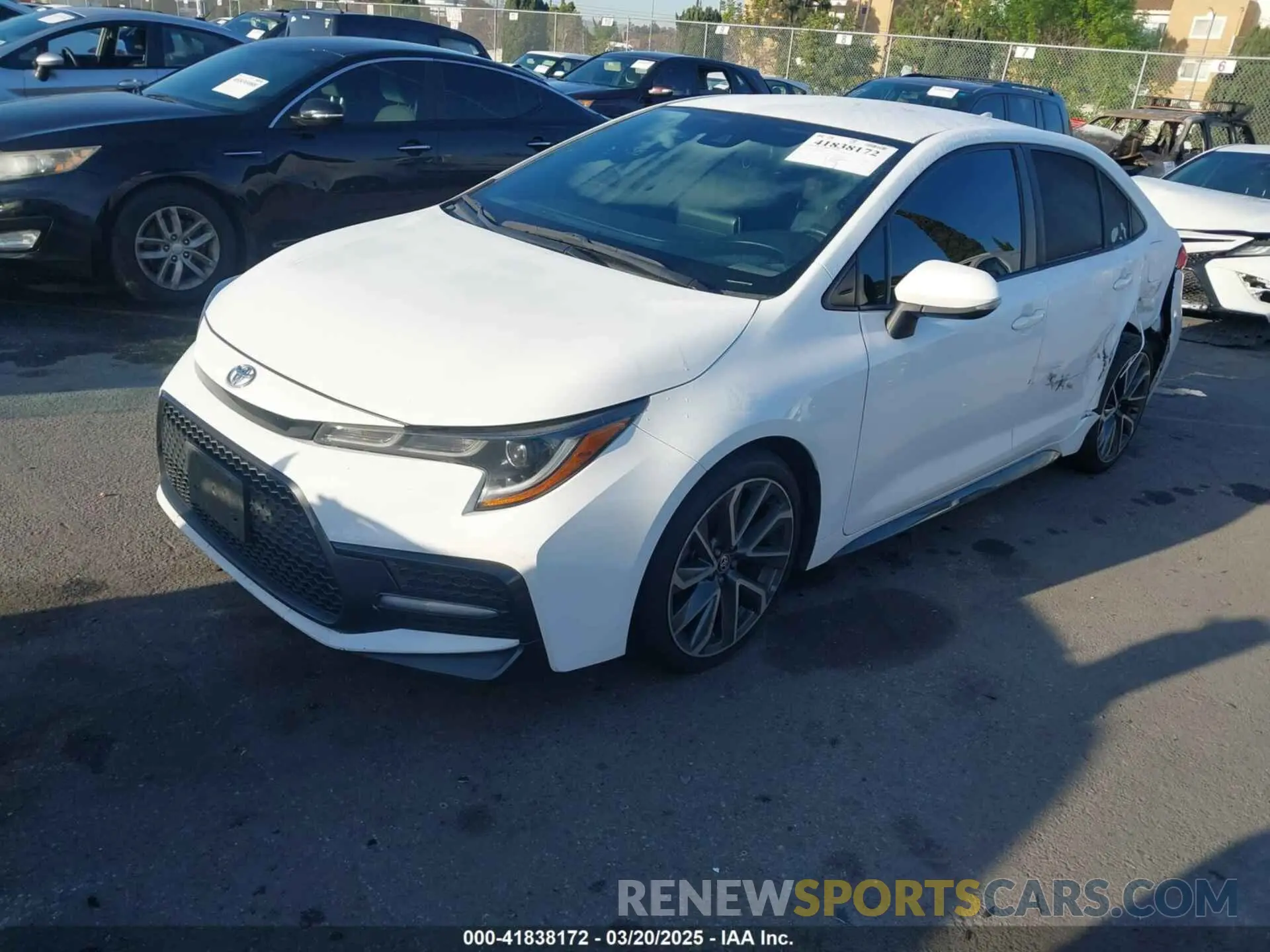 2 fotografías del automóvil dañado 5YFS4MCE2MP068307 TOYOTA COROLLA 2021