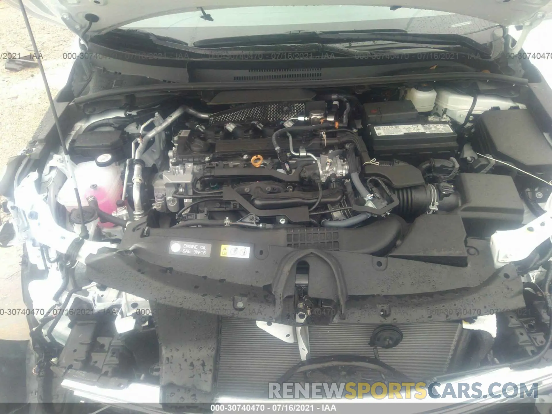 10 fotografías del automóvil dañado 5YFS4MCE2MP079226 TOYOTA COROLLA 2021