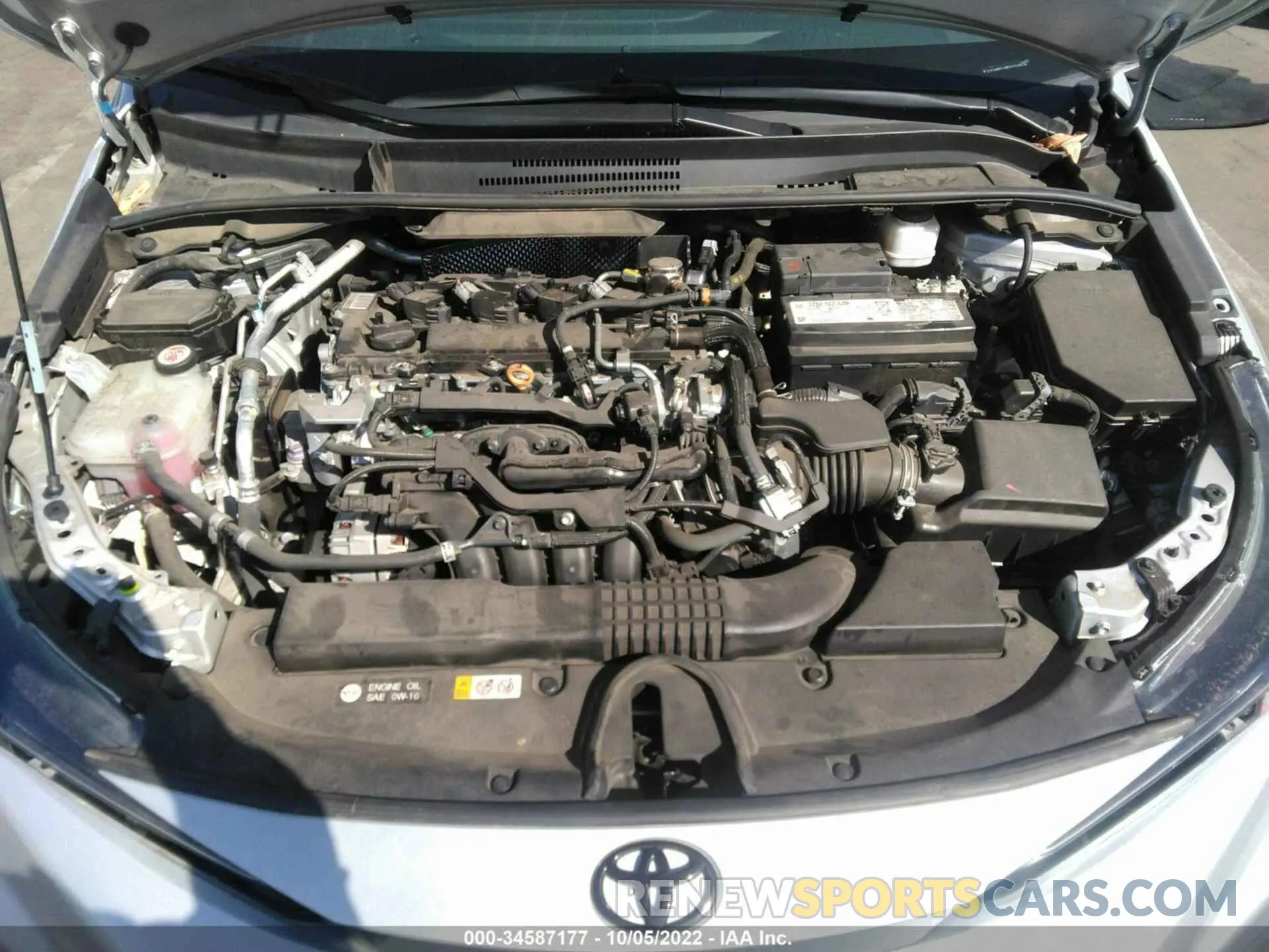 10 fotografías del automóvil dañado 5YFS4MCE4MP059317 TOYOTA COROLLA 2021