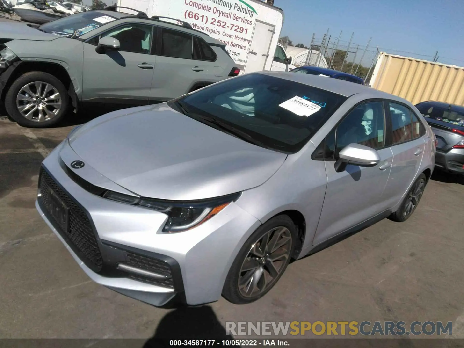 2 fotografías del automóvil dañado 5YFS4MCE4MP059317 TOYOTA COROLLA 2021