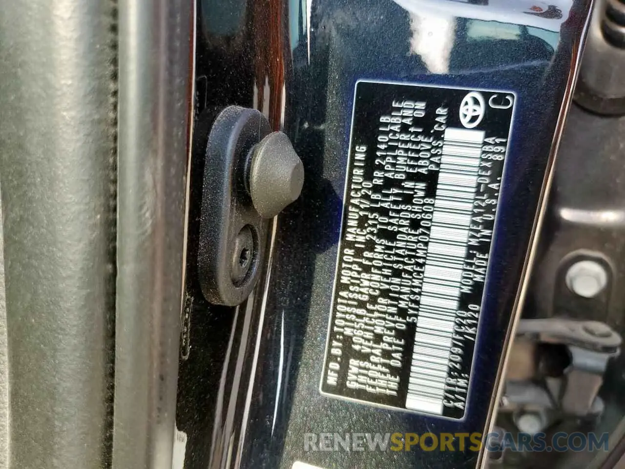 12 fotografías del automóvil dañado 5YFS4MCE4MP070608 TOYOTA COROLLA 2021