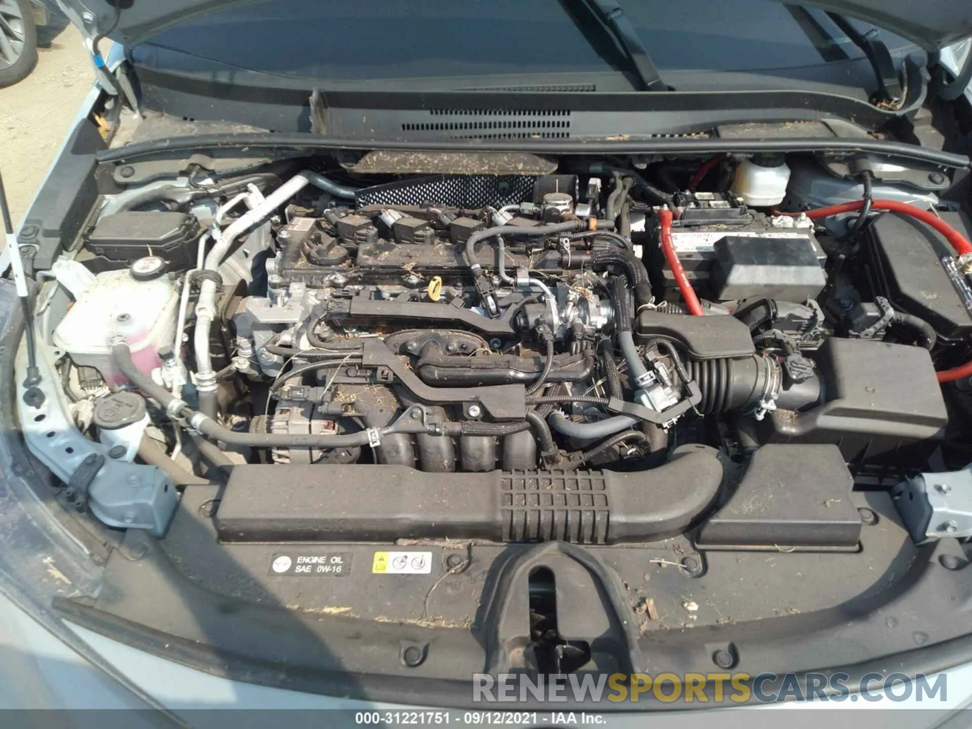 10 fotografías del automóvil dañado 5YFS4MCE4MP078420 TOYOTA COROLLA 2021
