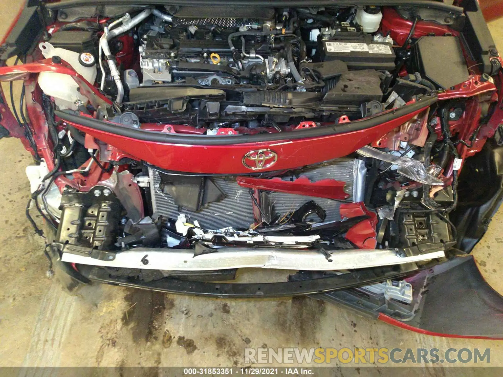 10 fotografías del automóvil dañado 5YFS4MCE5MP067152 TOYOTA COROLLA 2021