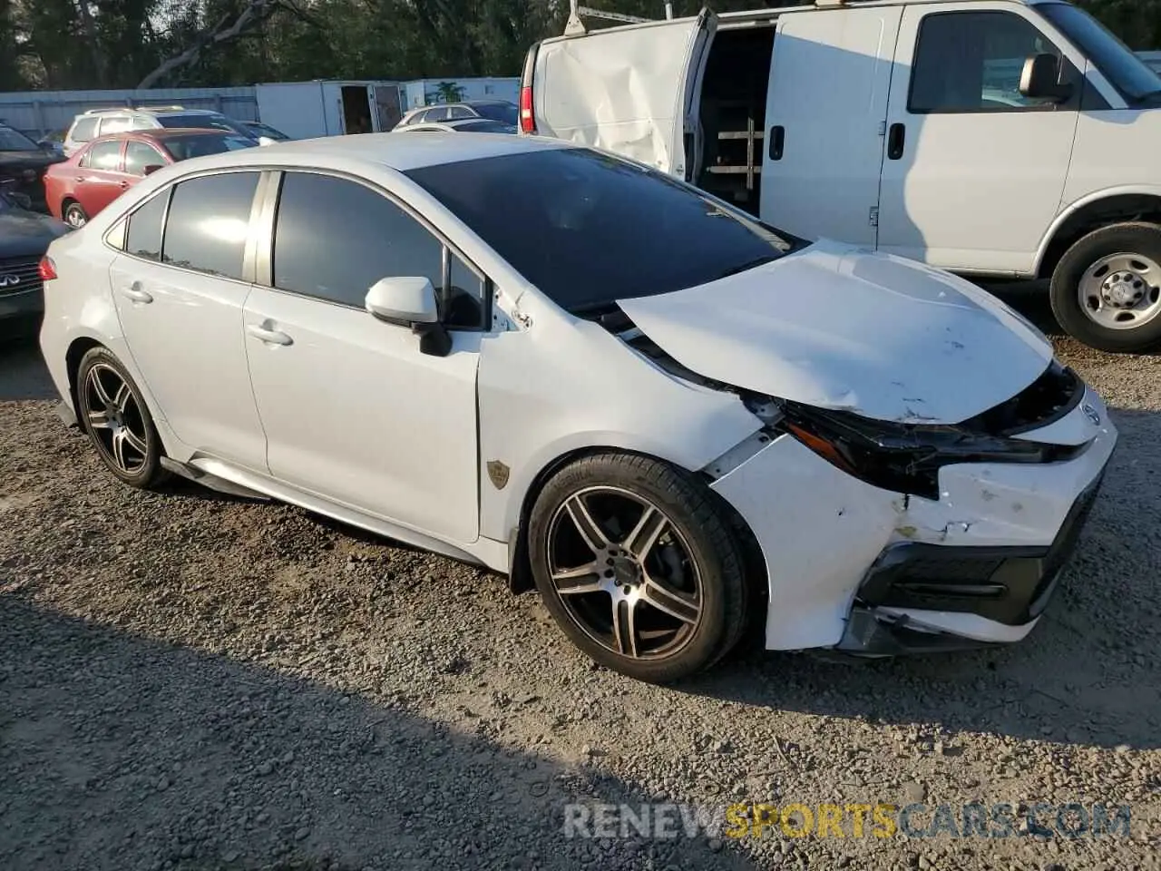 4 fotografías del automóvil dañado 5YFS4MCE5MP076935 TOYOTA COROLLA 2021
