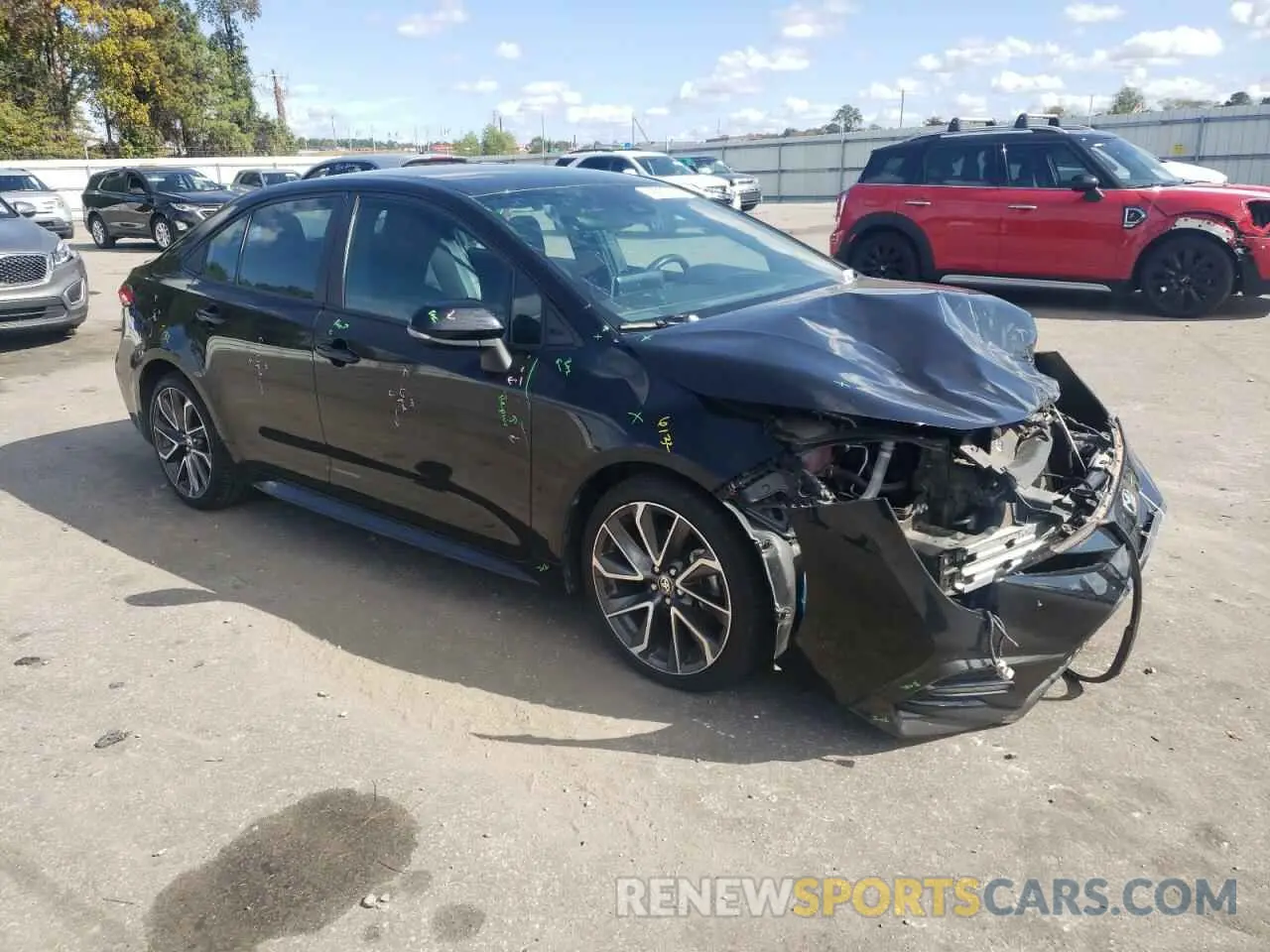4 fotografías del automóvil dañado 5YFS4MCE6MP058007 TOYOTA COROLLA 2021