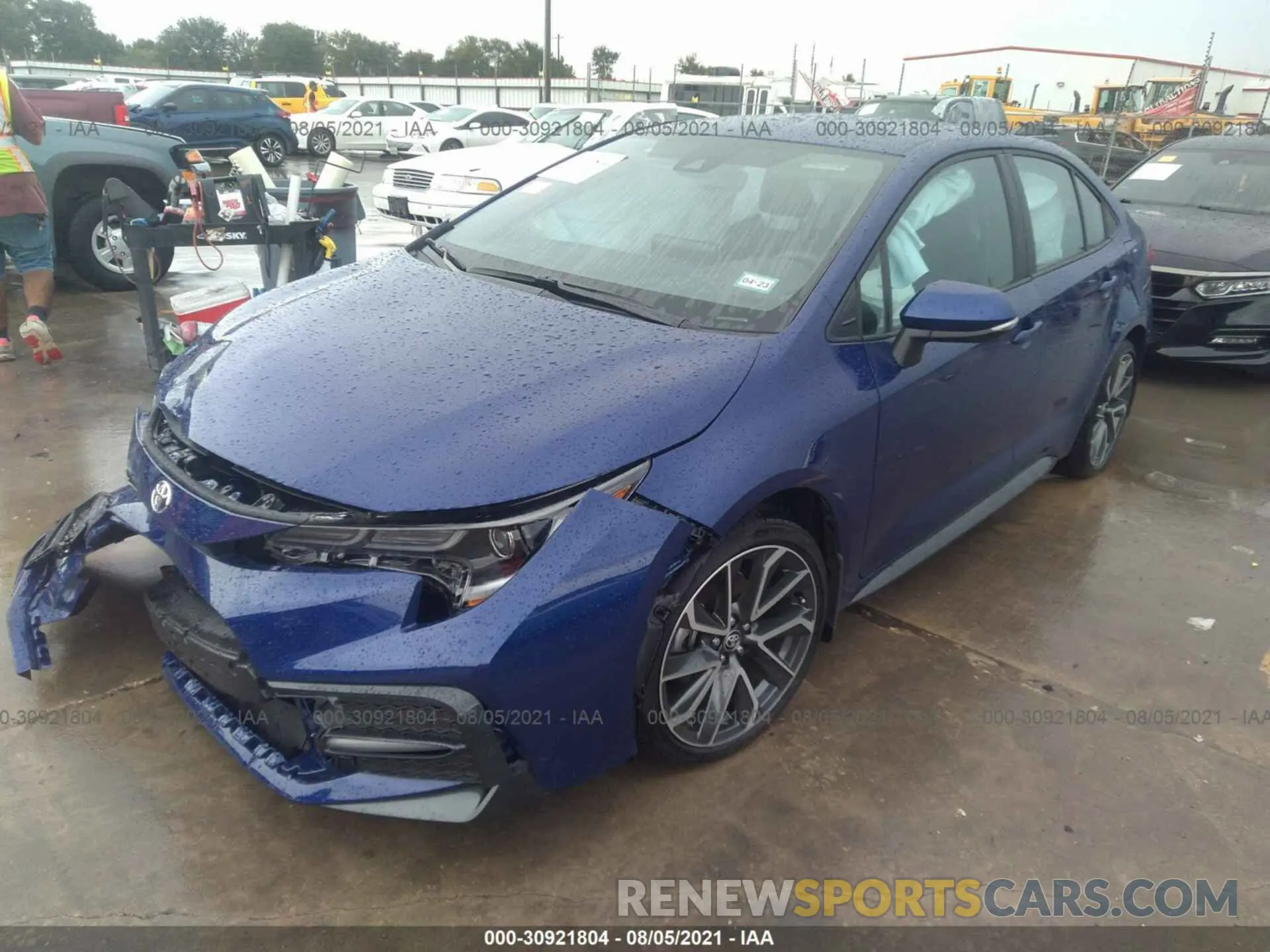 2 fotografías del automóvil dañado 5YFS4MCE7MP087466 TOYOTA COROLLA 2021