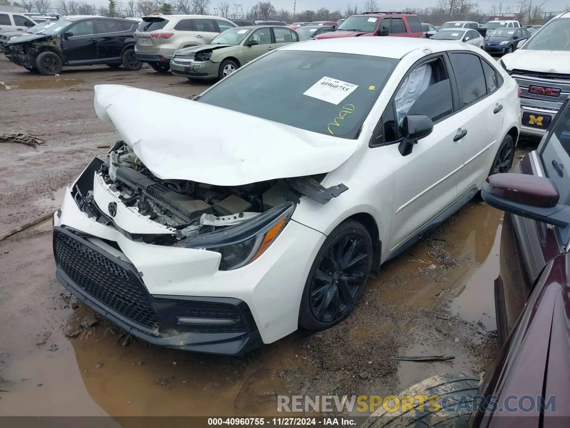 2 fotografías del automóvil dañado 5YFS4MCE8MP080347 TOYOTA COROLLA 2021