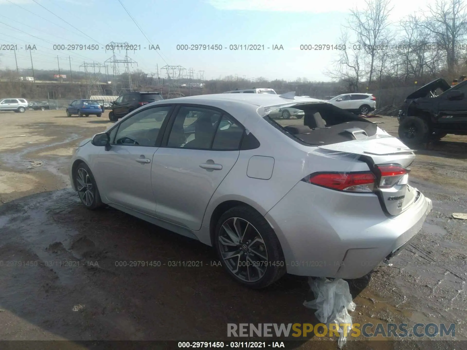 3 fotografías del automóvil dañado 5YFS4MCE9MP067736 TOYOTA COROLLA 2021