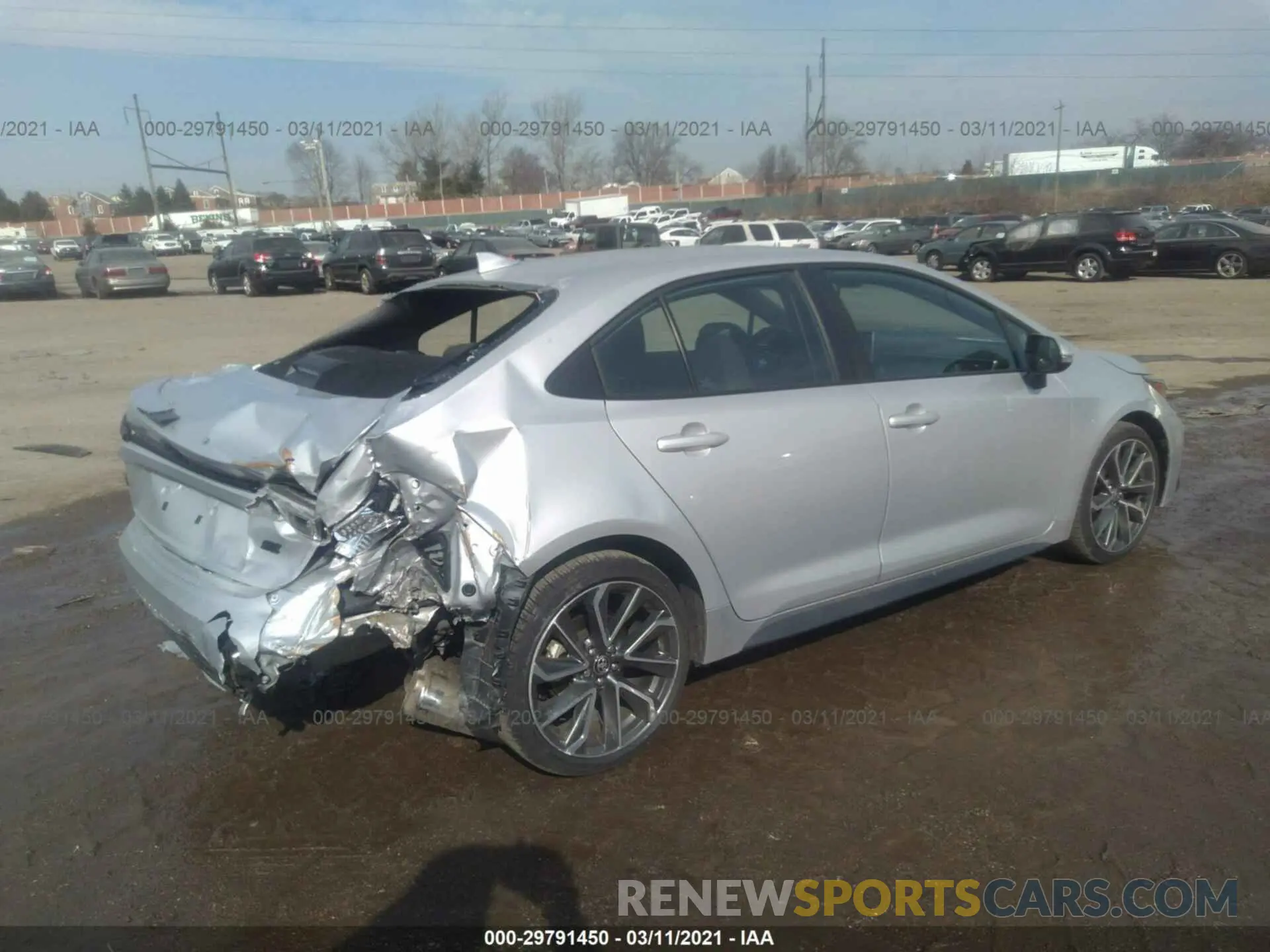 4 fotografías del automóvil dañado 5YFS4MCE9MP067736 TOYOTA COROLLA 2021