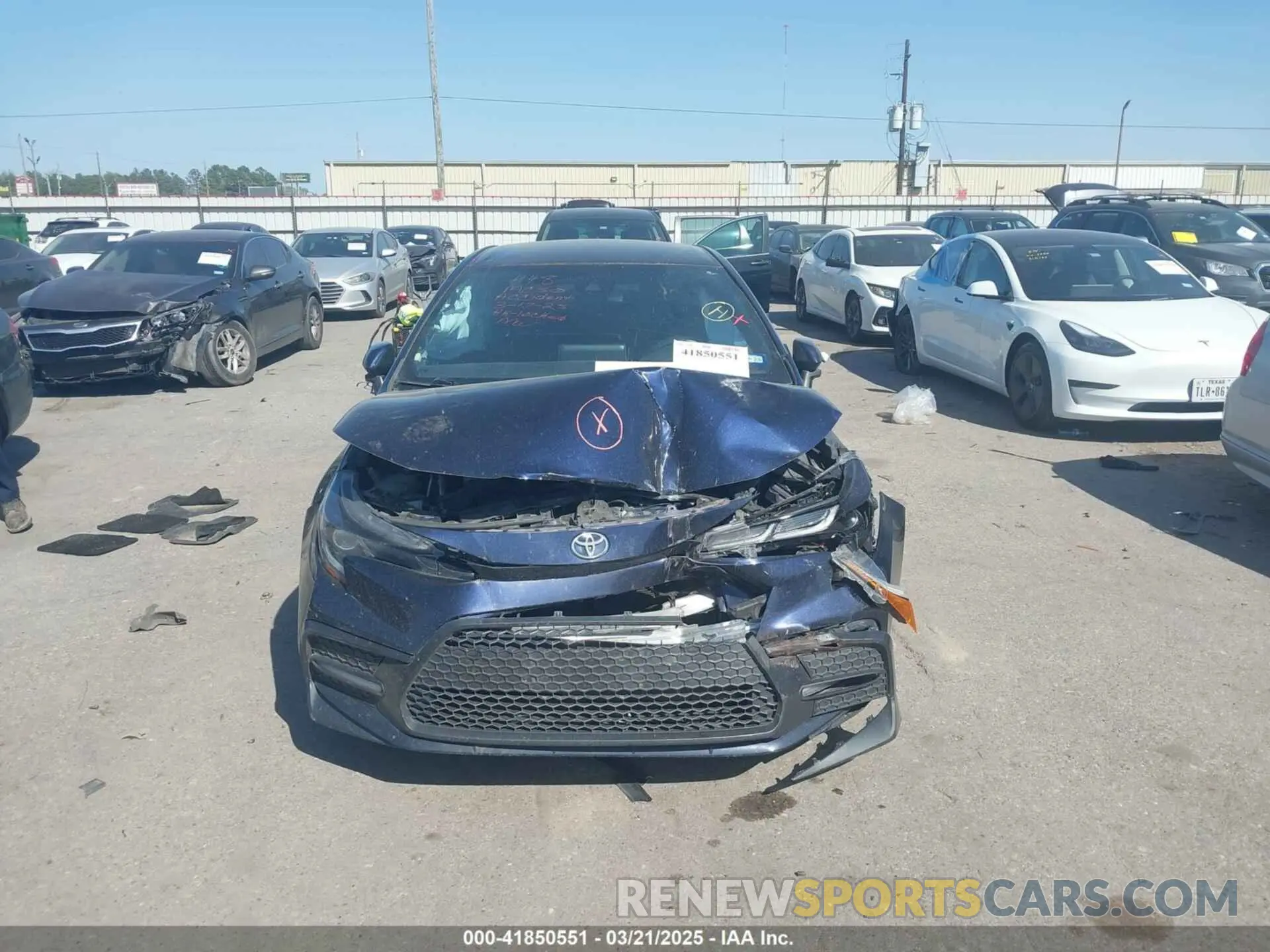 12 fotografías del automóvil dañado 5YFS4MCE9MP072841 TOYOTA COROLLA 2021