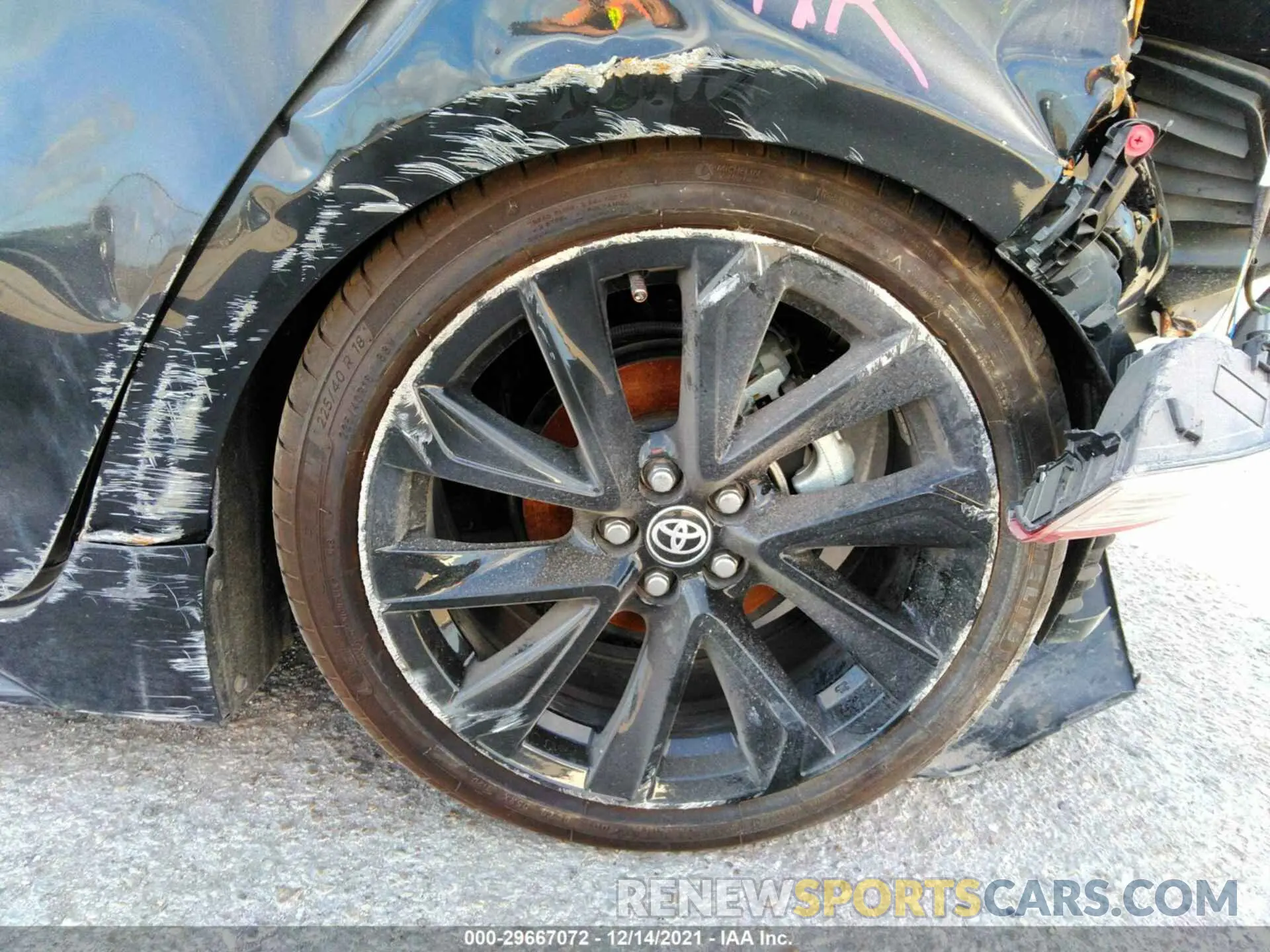 14 fotografías del automóvil dañado 5YFS4MCEXMP064473 TOYOTA COROLLA 2021
