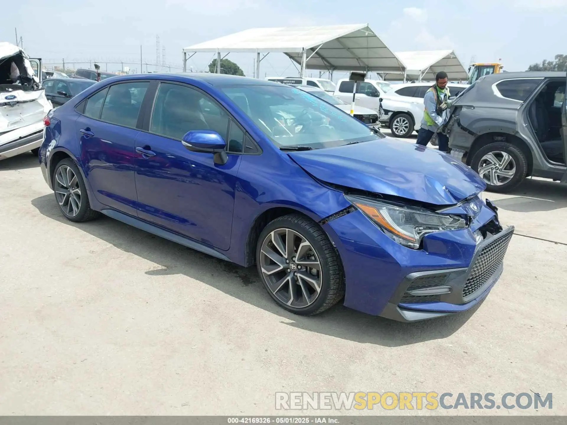1 fotografías del automóvil dañado 5YFT4MCE5MP093867 TOYOTA COROLLA 2021