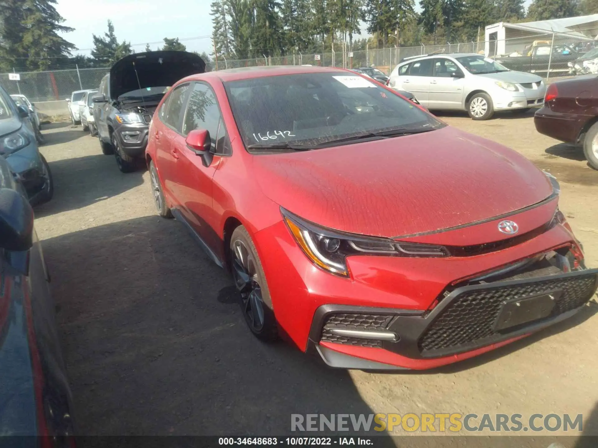 1 fotografías del automóvil dañado 5YFT4MCE7MP083938 TOYOTA COROLLA 2021