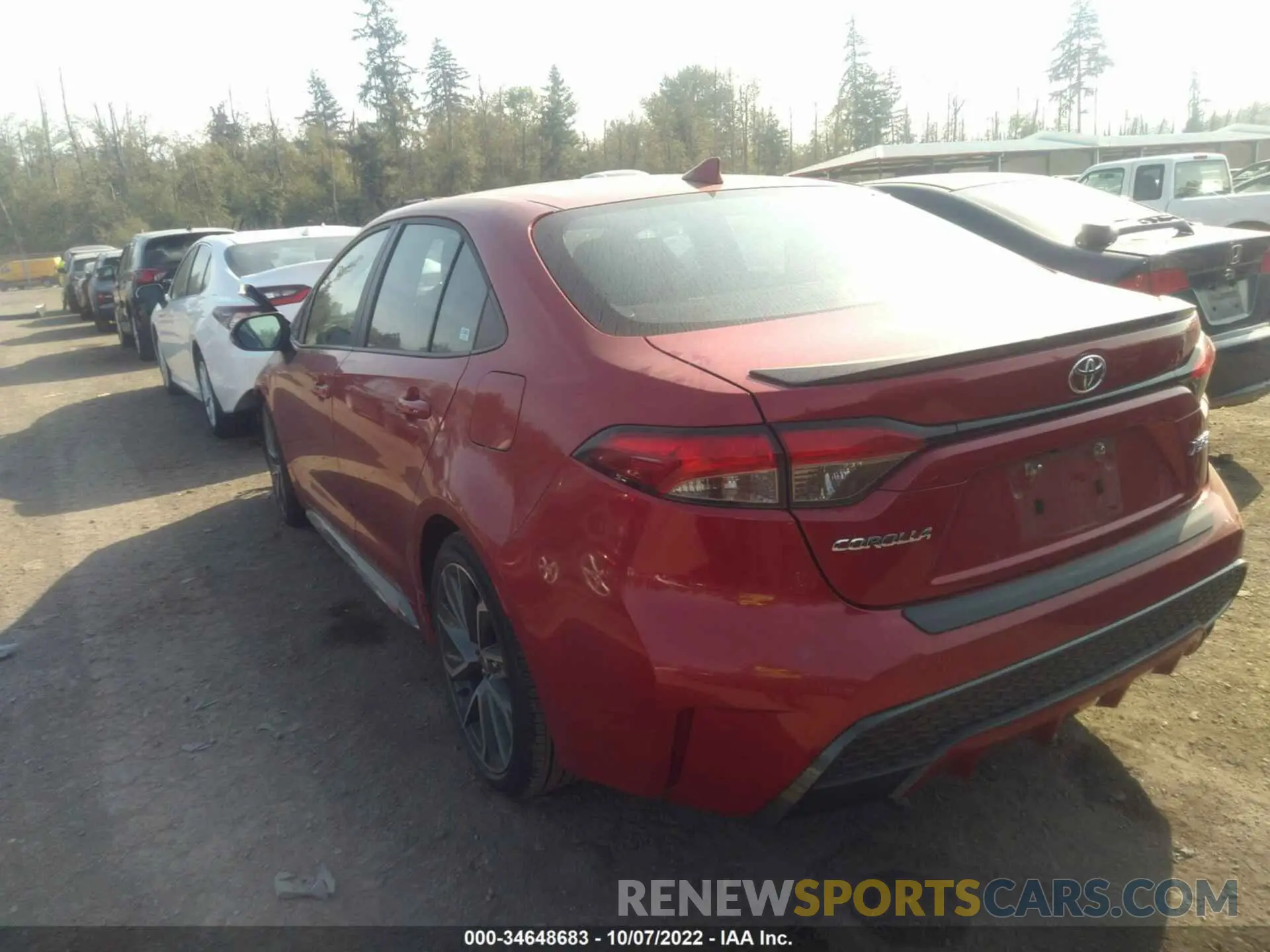 3 fotografías del automóvil dañado 5YFT4MCE7MP083938 TOYOTA COROLLA 2021