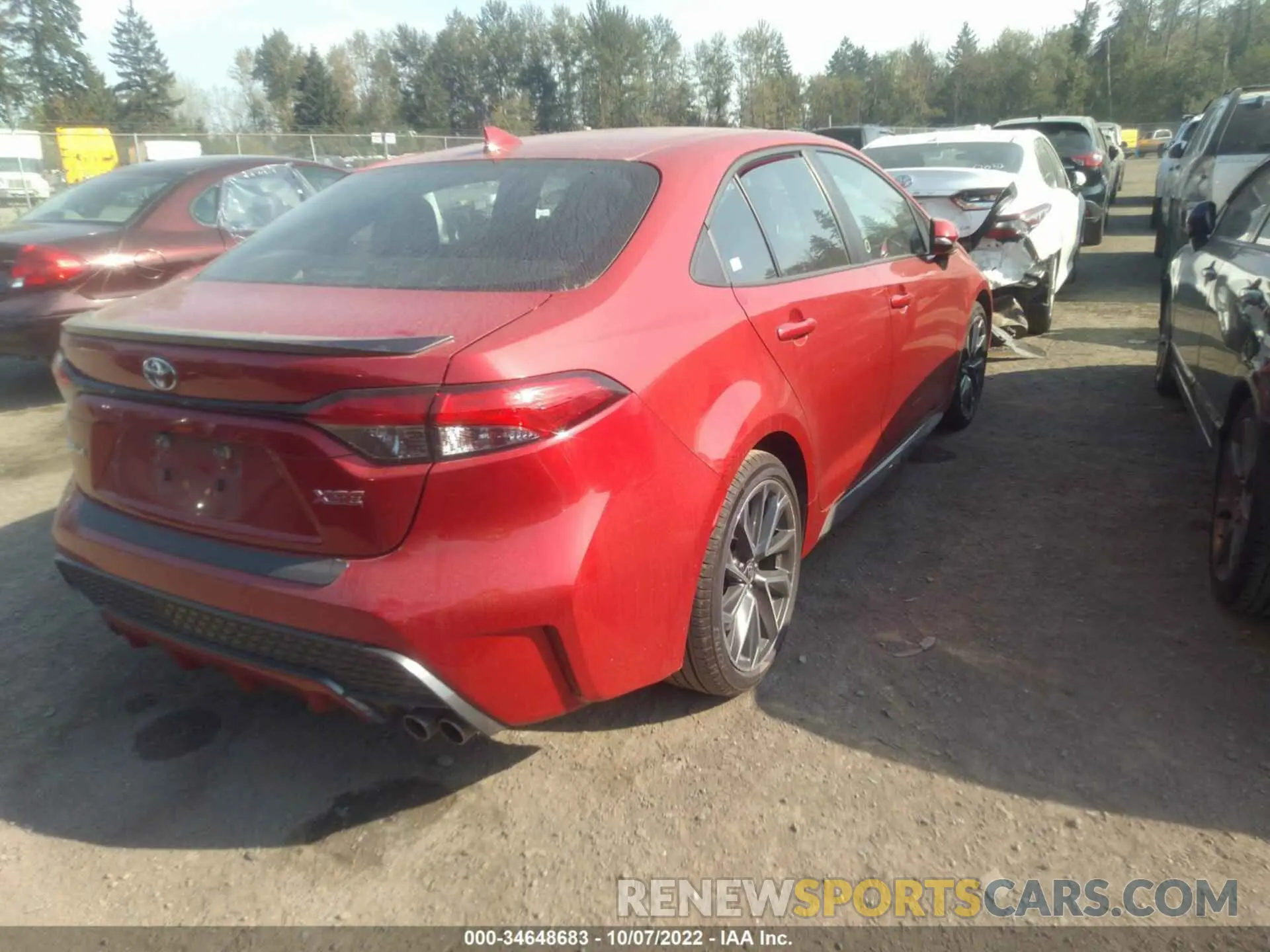 4 fotografías del automóvil dañado 5YFT4MCE7MP083938 TOYOTA COROLLA 2021