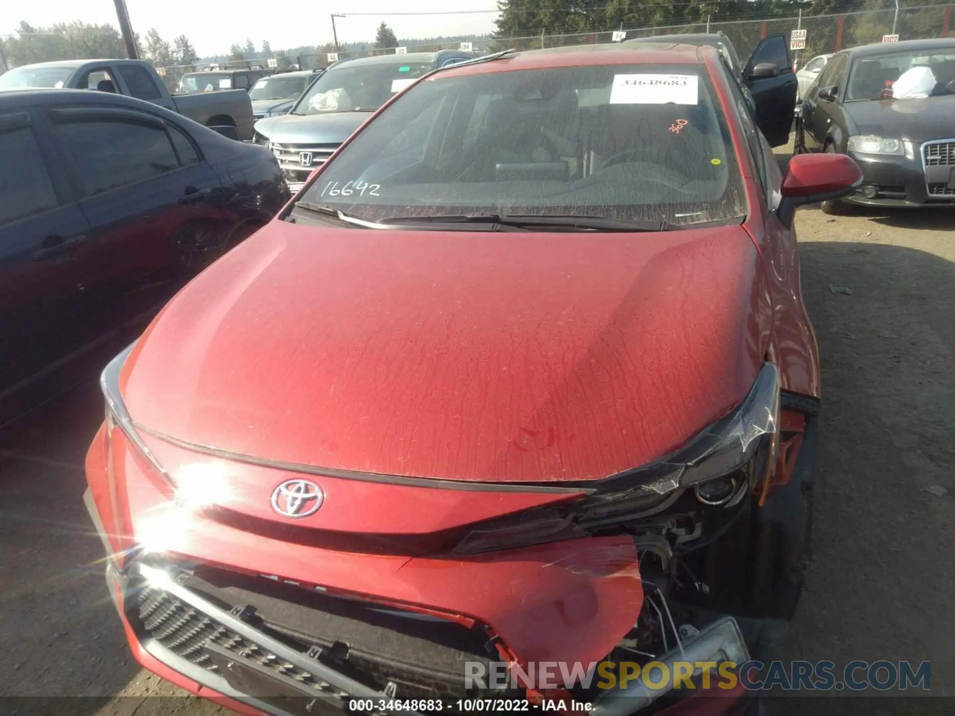 6 fotografías del automóvil dañado 5YFT4MCE7MP083938 TOYOTA COROLLA 2021