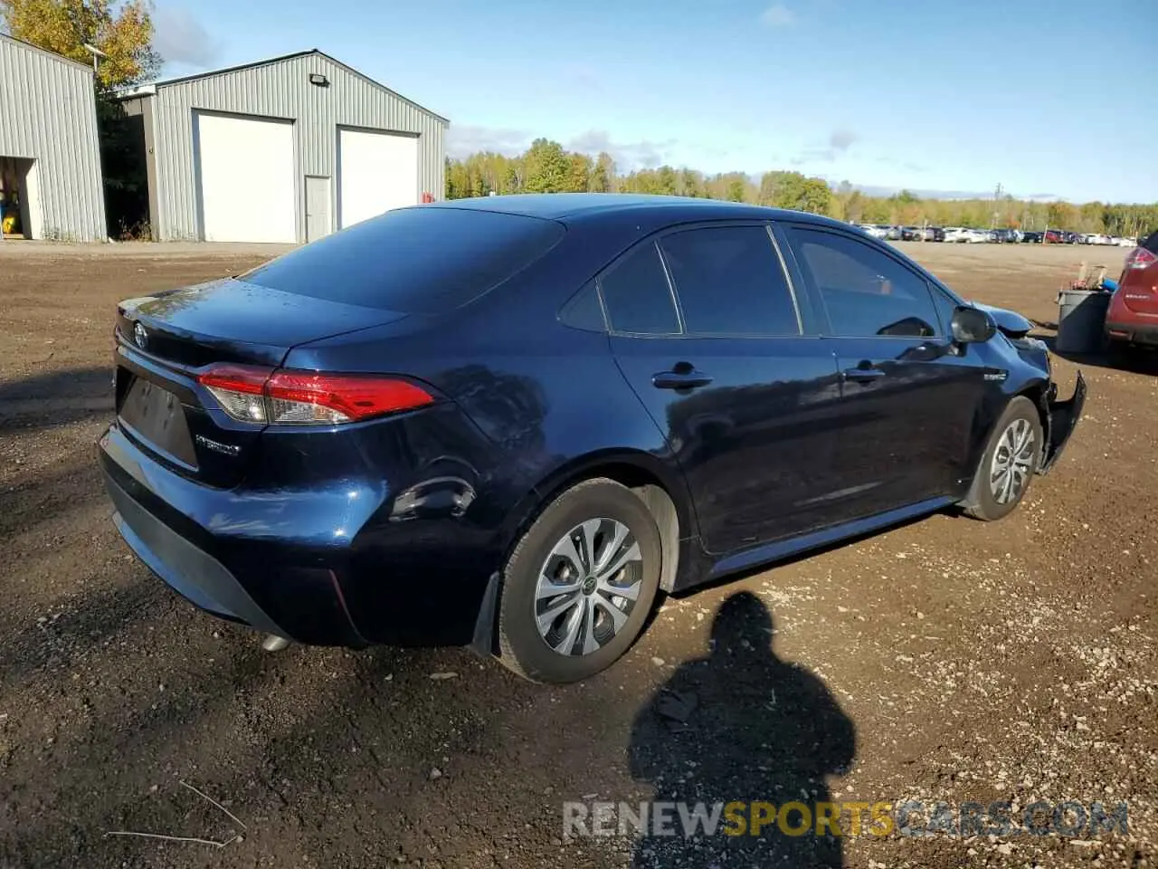 3 fotografías del automóvil dañado JTDBAMDE2MJ015649 TOYOTA COROLLA 2021