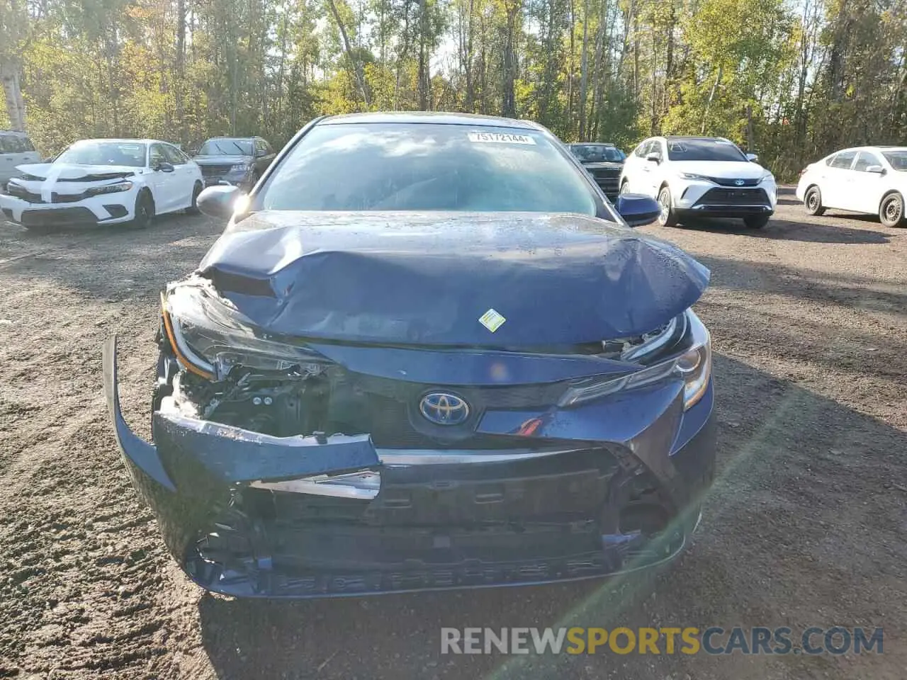 5 fotografías del automóvil dañado JTDBAMDE2MJ015649 TOYOTA COROLLA 2021