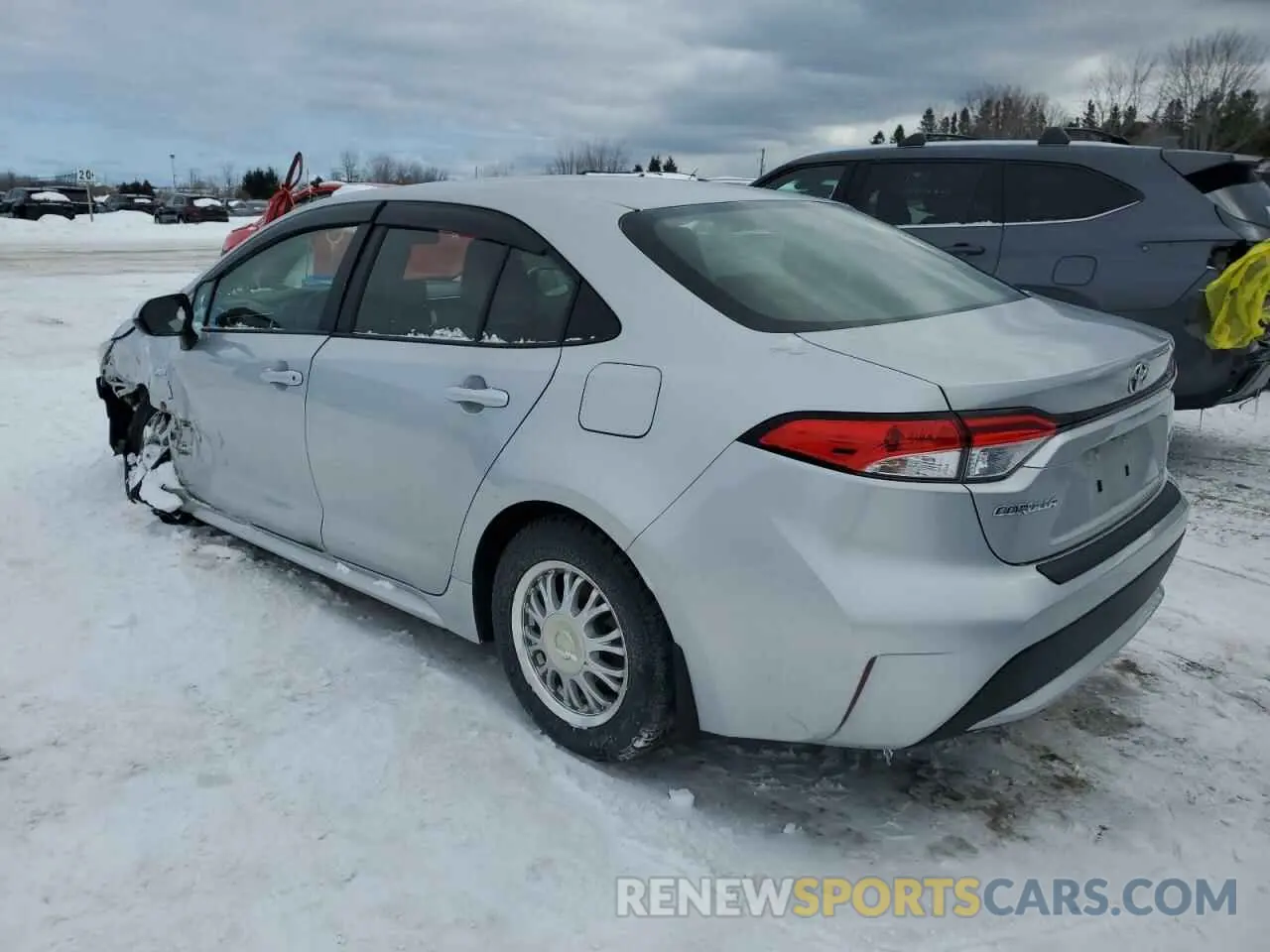 2 fotografías del automóvil dañado JTDBAMDE3MJ012906 TOYOTA COROLLA 2021