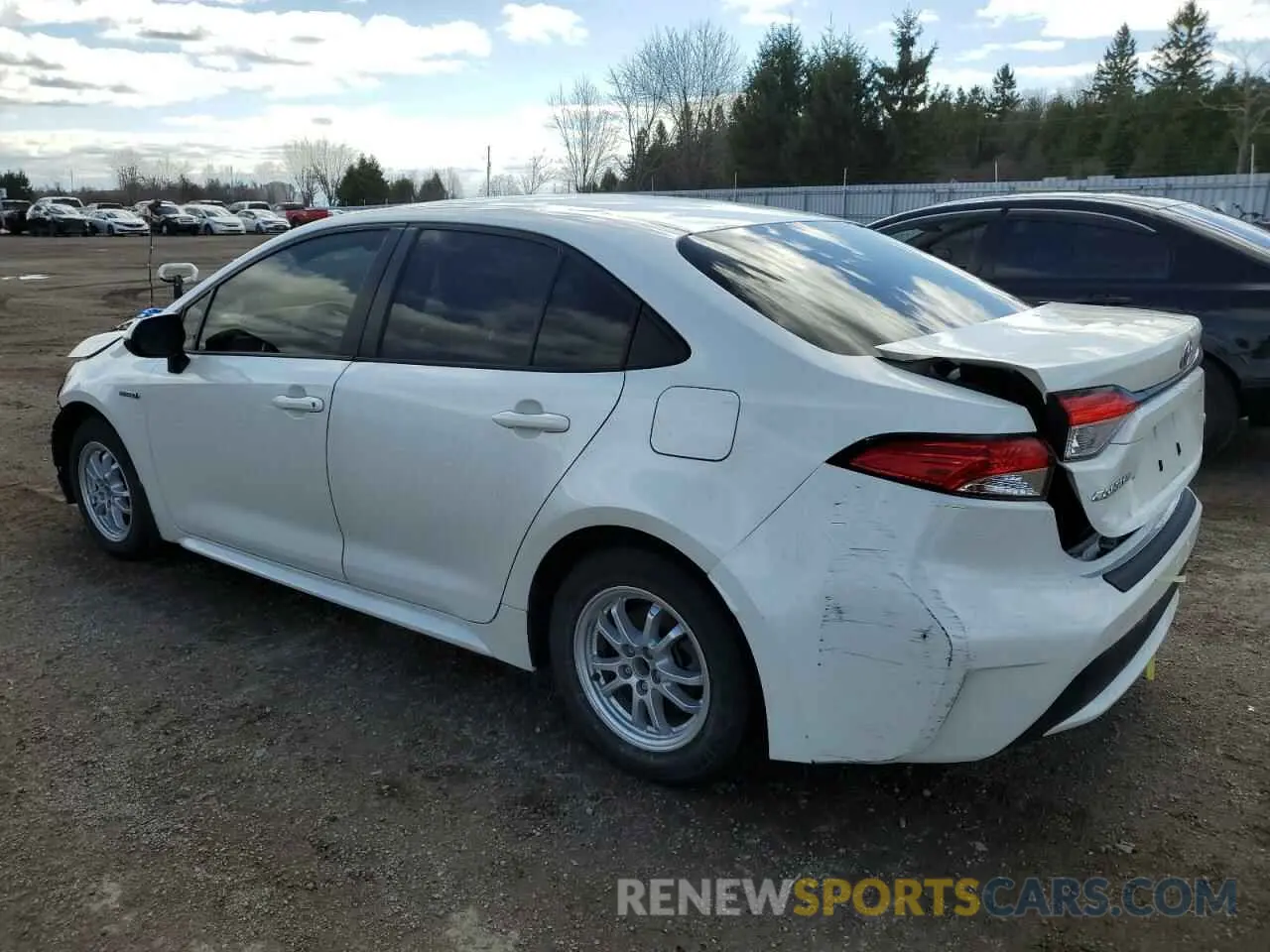 2 fotografías del automóvil dañado JTDBAMDE5MJ031571 TOYOTA COROLLA 2021