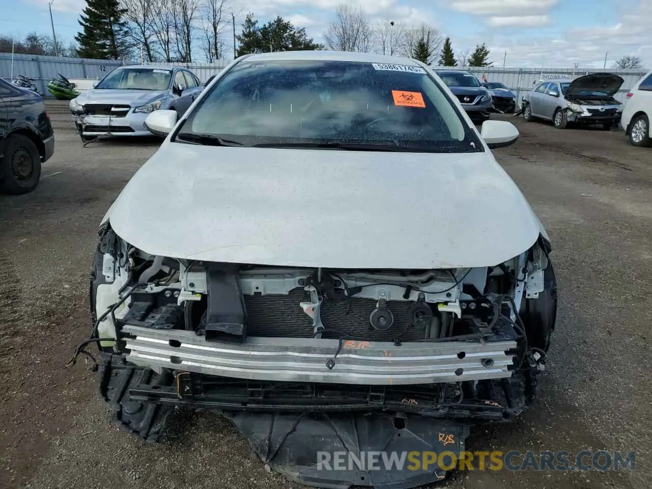 5 fotografías del automóvil dañado JTDBAMDE5MJ031571 TOYOTA COROLLA 2021