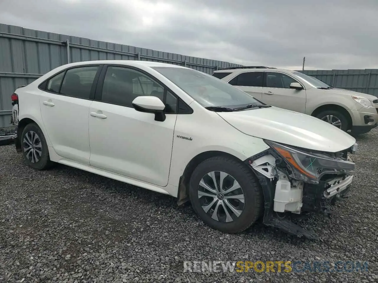 4 fotografías del automóvil dañado JTDBBMBE7MJ036318 TOYOTA COROLLA 2021