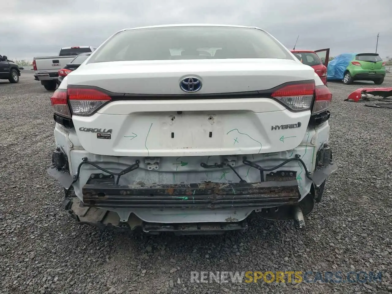 6 fotografías del automóvil dañado JTDBBMBE7MJ036318 TOYOTA COROLLA 2021