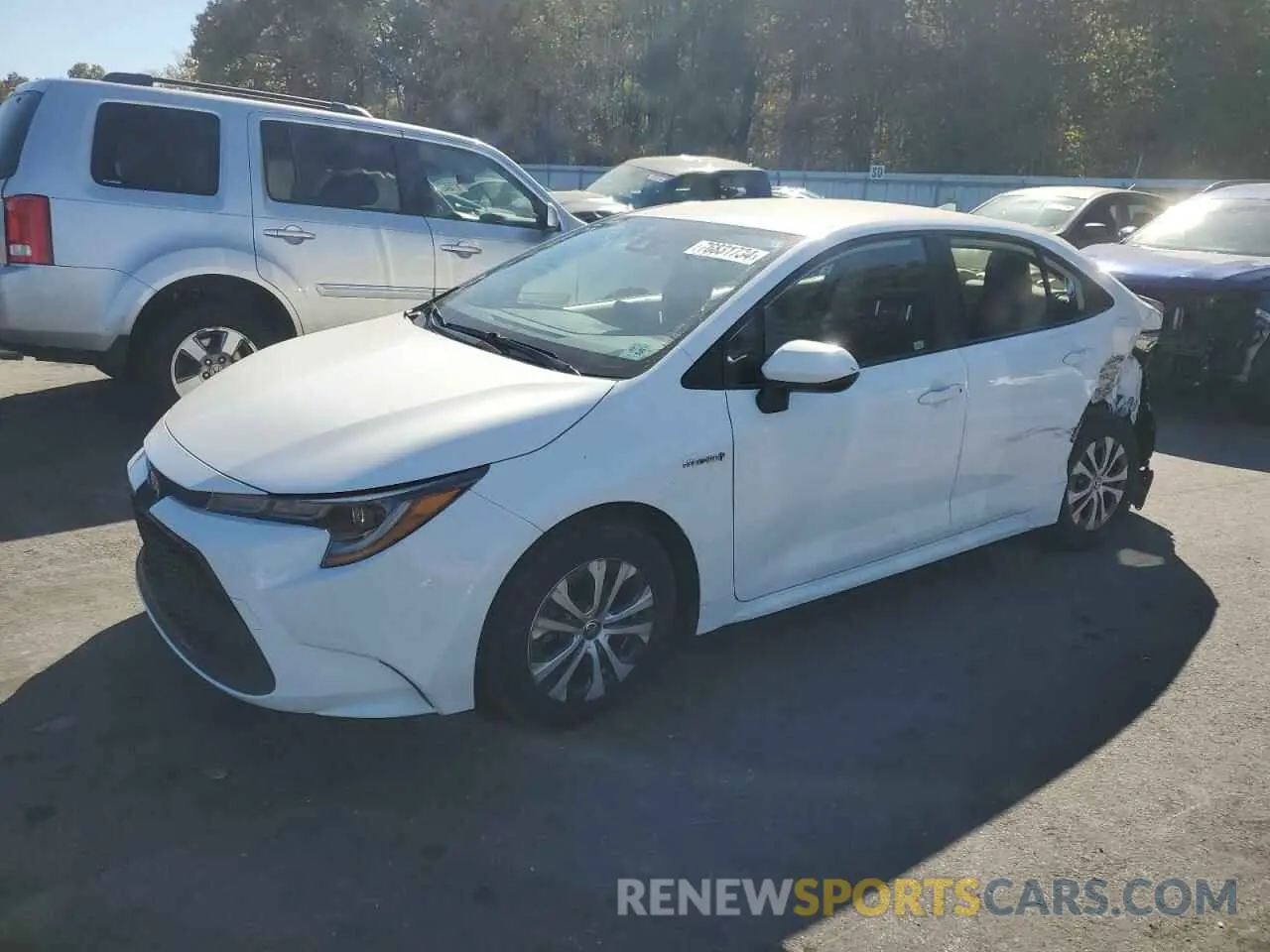 1 fotografías del automóvil dañado JTDEAMDE0MJ026176 TOYOTA COROLLA 2021