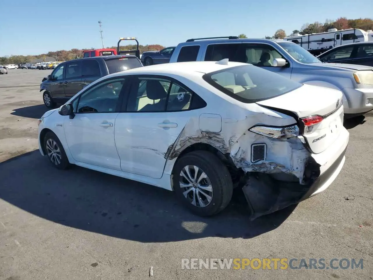 2 fotografías del automóvil dañado JTDEAMDE0MJ026176 TOYOTA COROLLA 2021