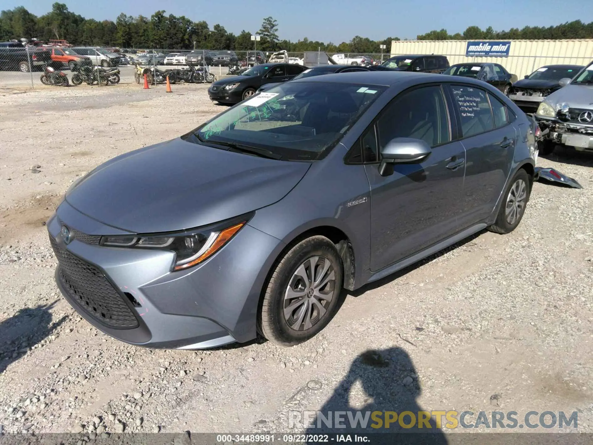 2 fotografías del automóvil dañado JTDEAMDE0MJ028591 TOYOTA COROLLA 2021